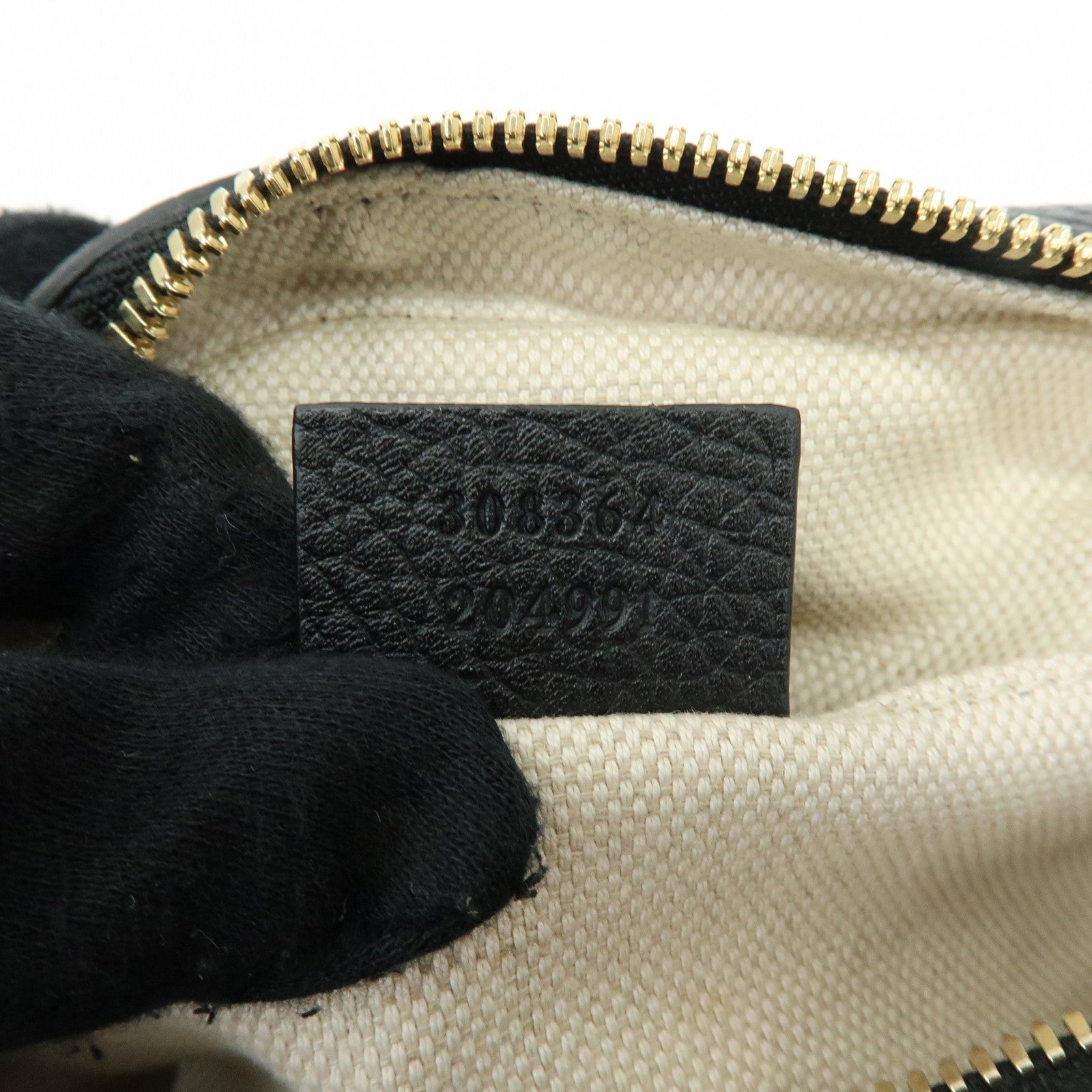 GUCCI SOHO Leather Shoulder Bag Crossbody Bag Black 308364