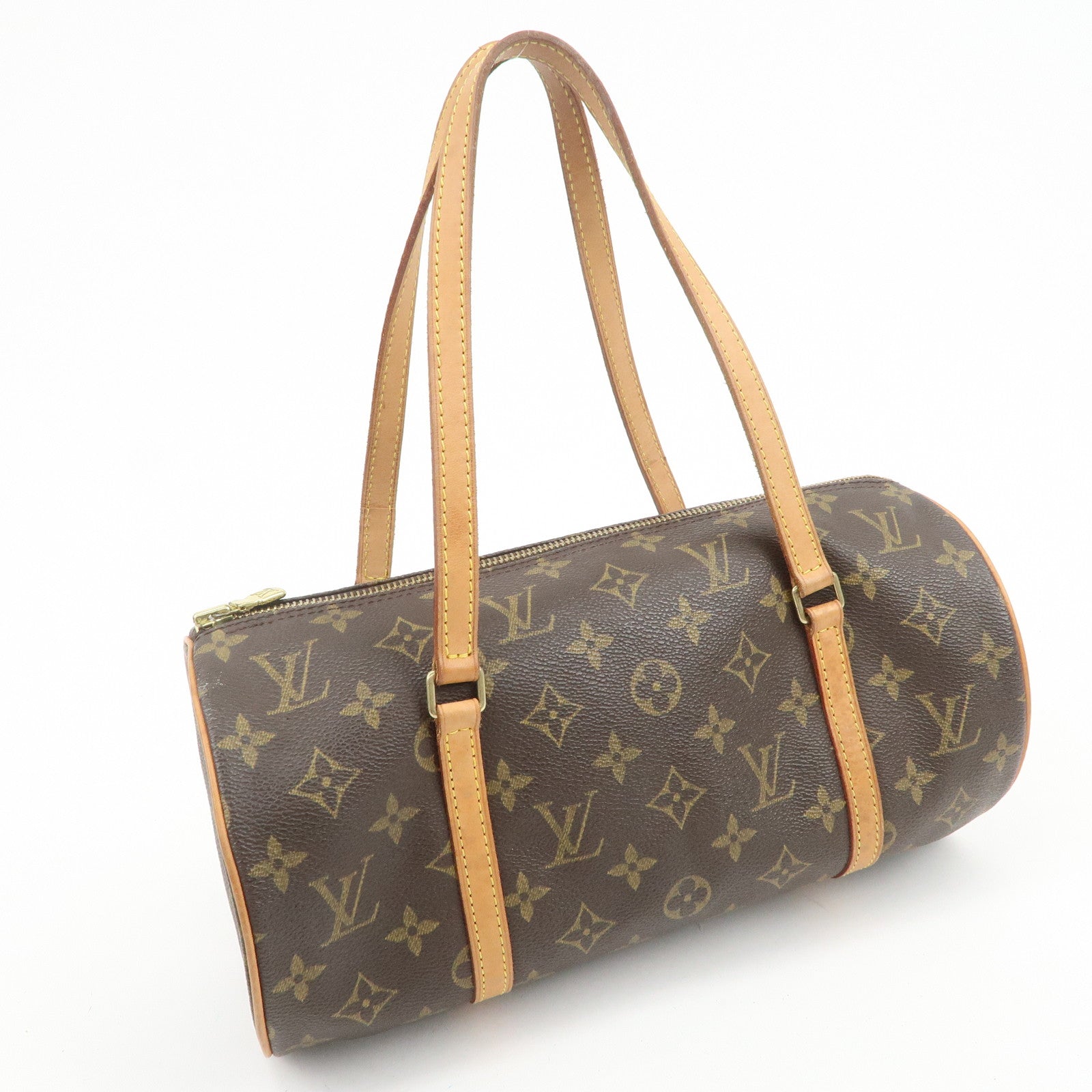 Louis Vuitton Monogram Papillon 30 Hand Bag Brown M51385