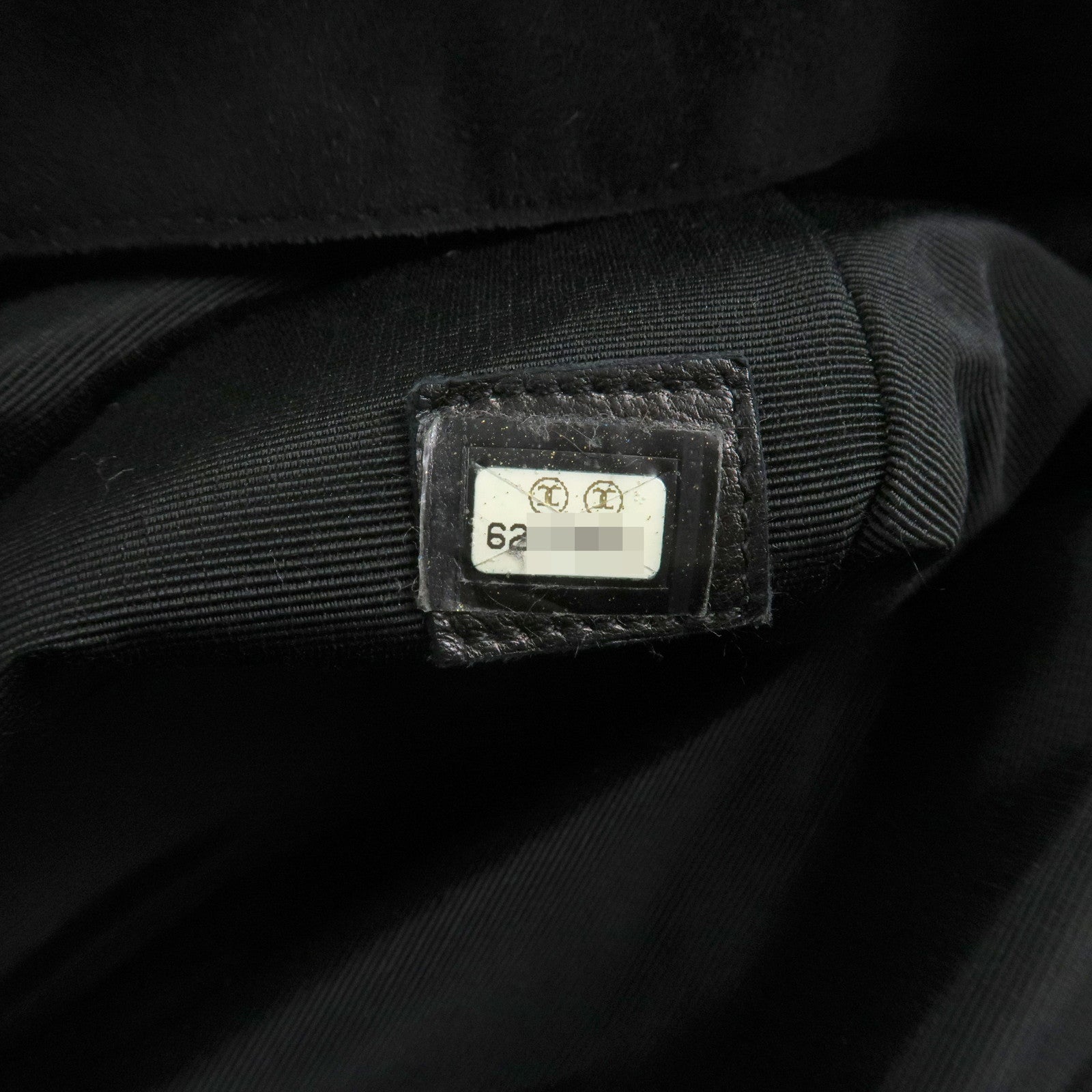 CHANEL COCO Mark Fur Suede Tote Bag Hand Bag Brown Black