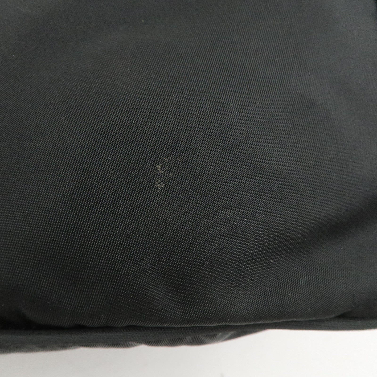 PRADA Triangle Logo Nylon Leather Shoulder Bag Hand Bag Black