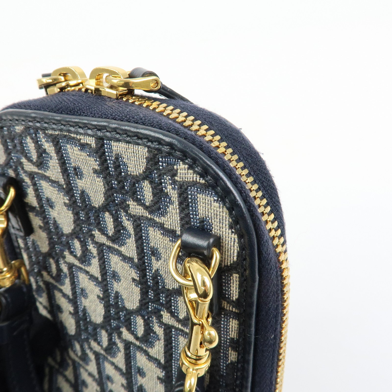 Christian Dior Oblique Jacquard Leather 30 Montaigne Phone Case