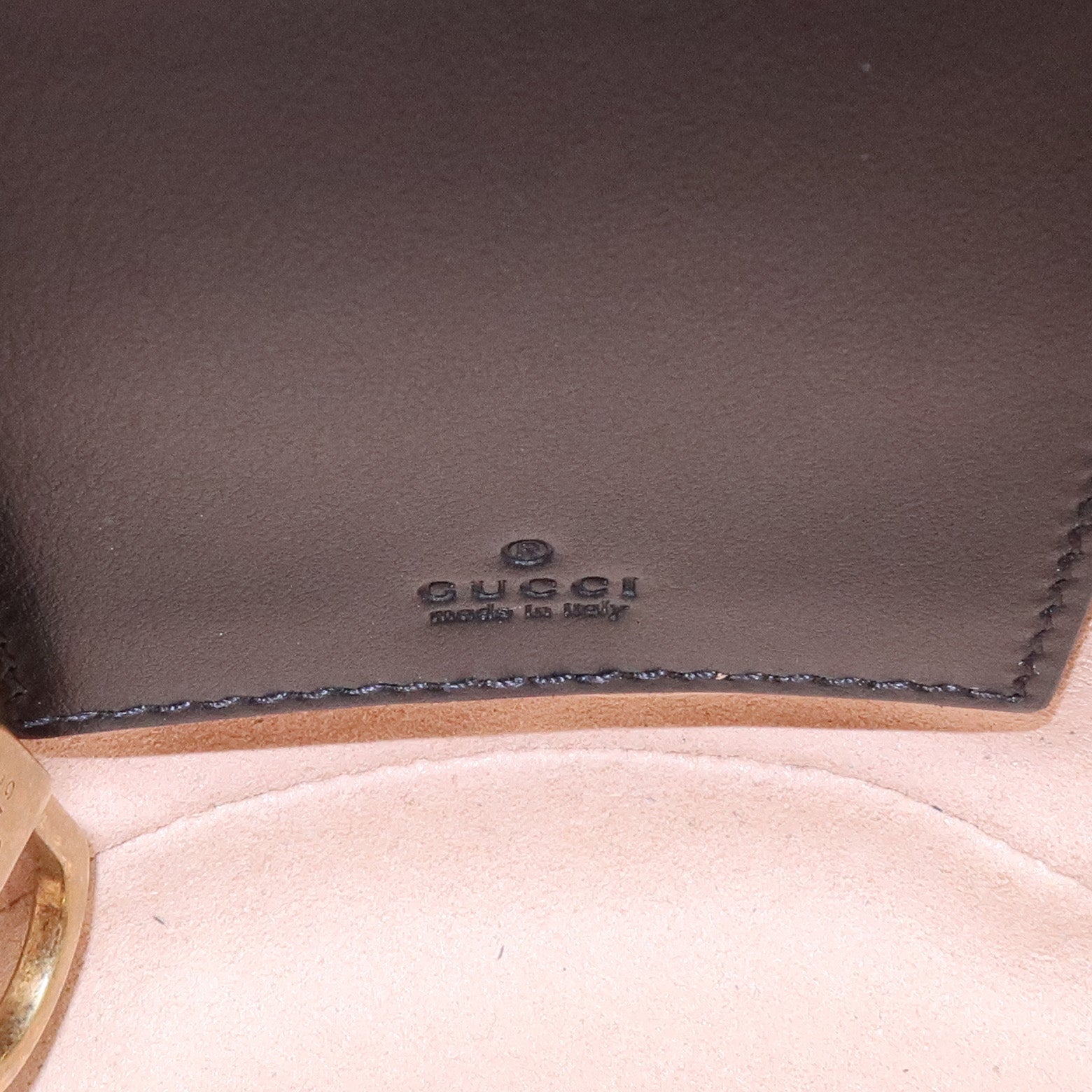 GUCCI GG Marmont Leather Small Bucket Bag Chain Shoulder Bag 57516