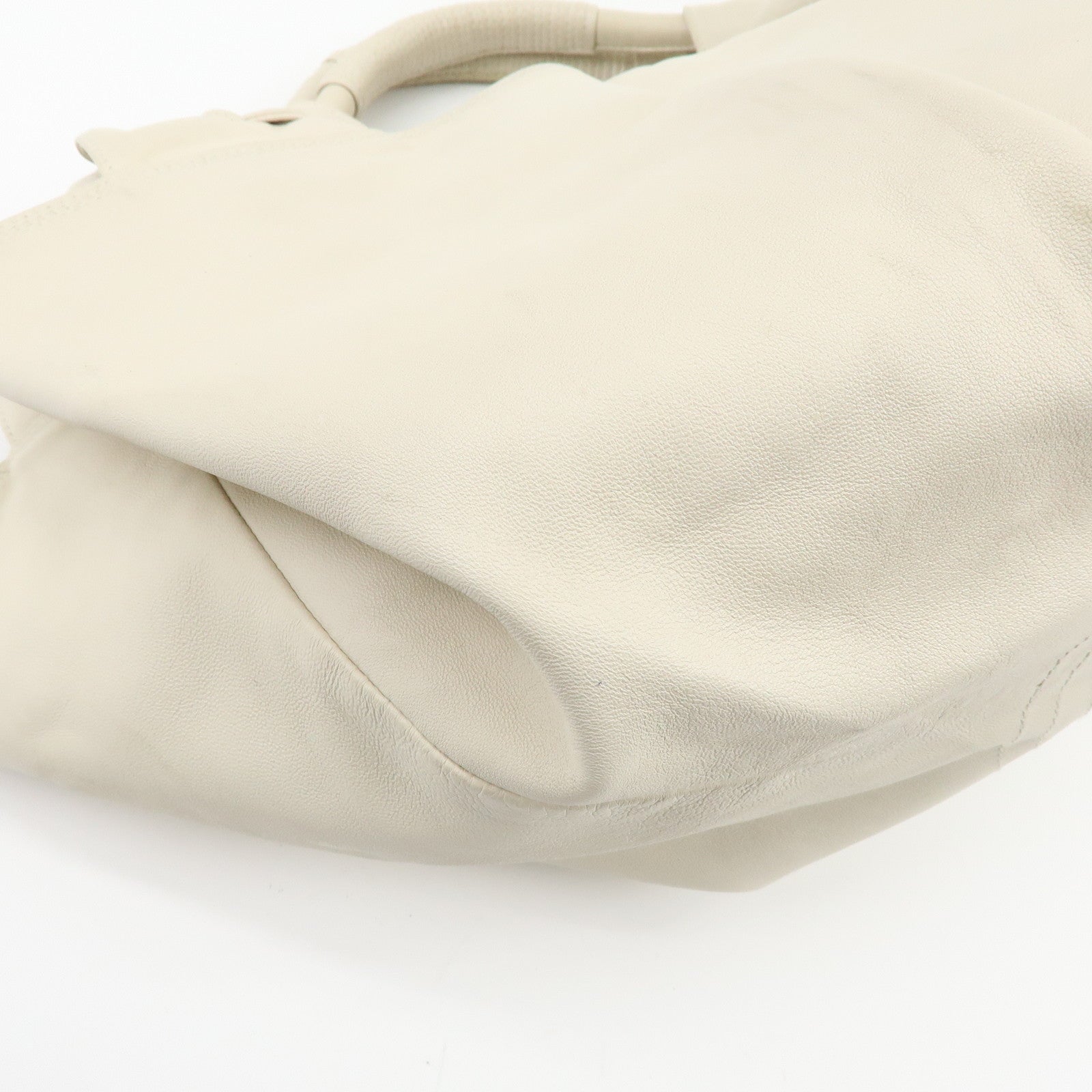 LOEWE Anagram Nappa Aire Leather Hand Bag Tote Bag Ivory