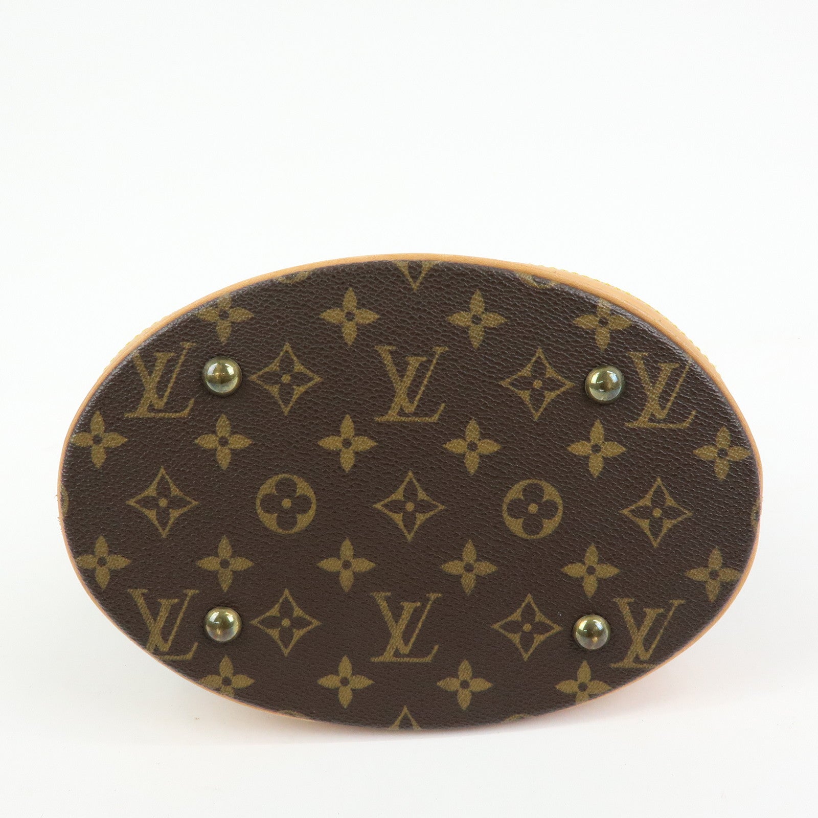 Louis Vuitton Monogram Canvas Bucket PM Hand Bag Brown M42238