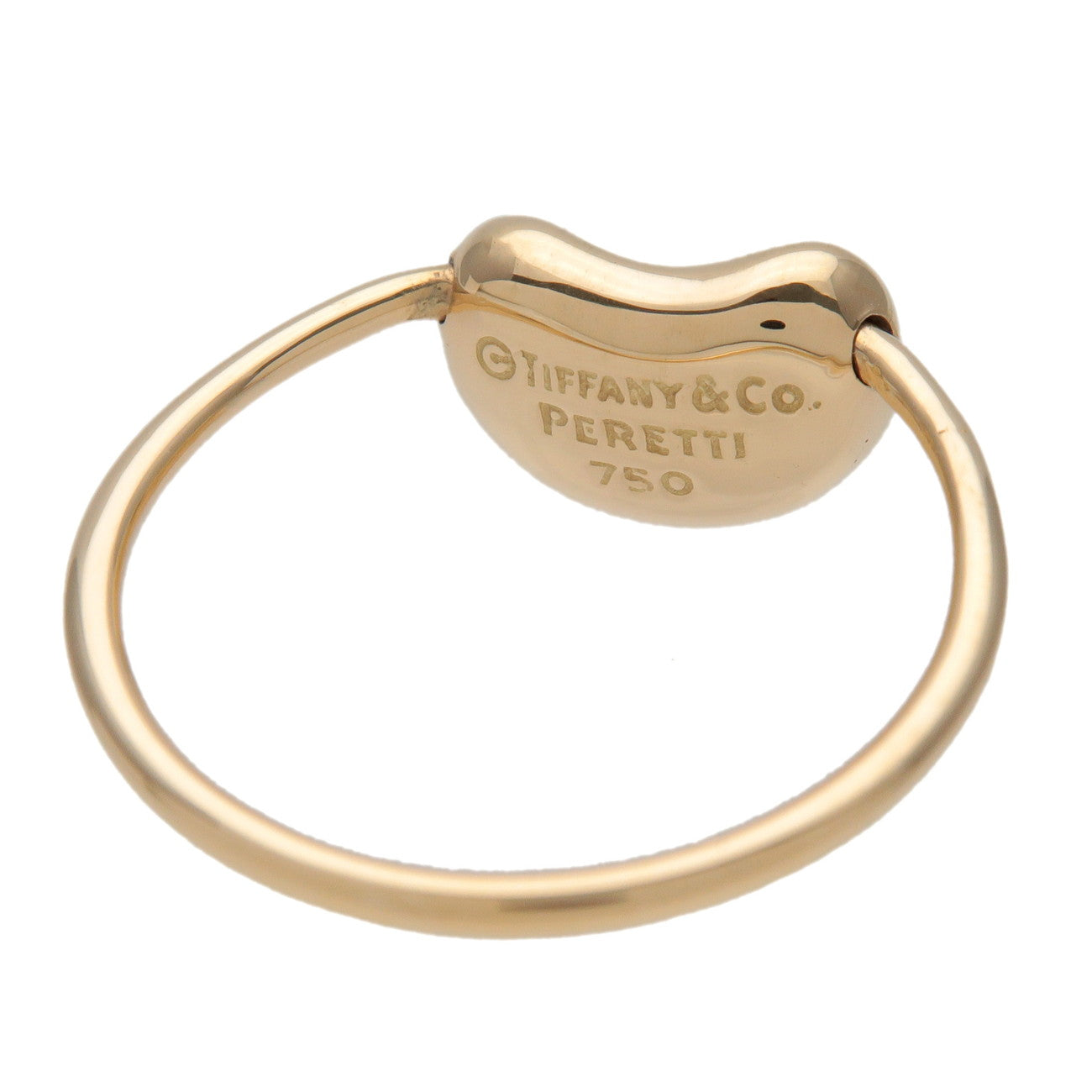 Tiffany & Co Bean Ring K18 750YG Yellow Gold US6 EU52 HK13