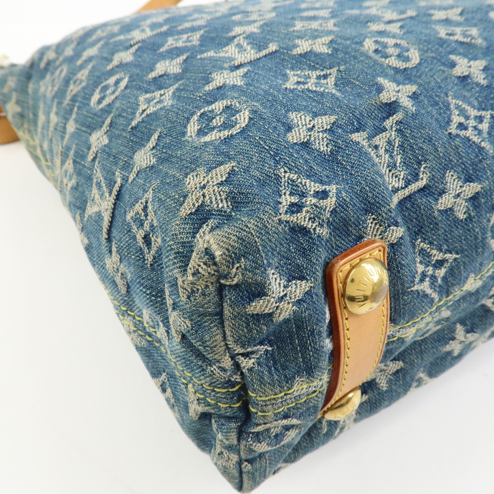 Louis Vuitton Monogram Denim Baggy GM Shoulder Bag Blue M95048