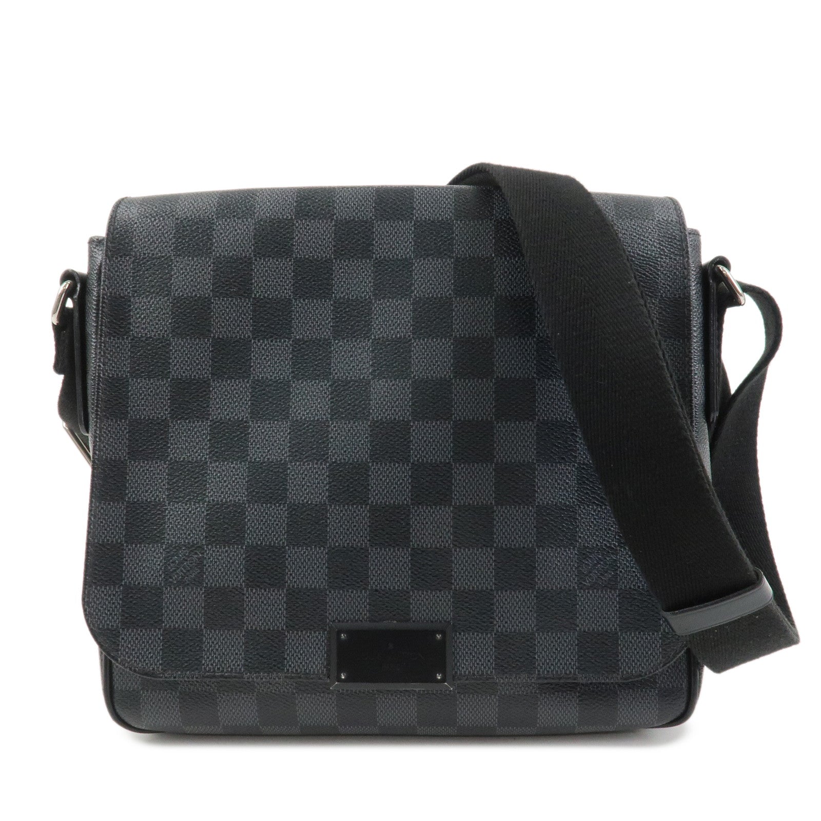 Louis Vuitton Damier Graphite District PM Shoulder Bag Noir N41260