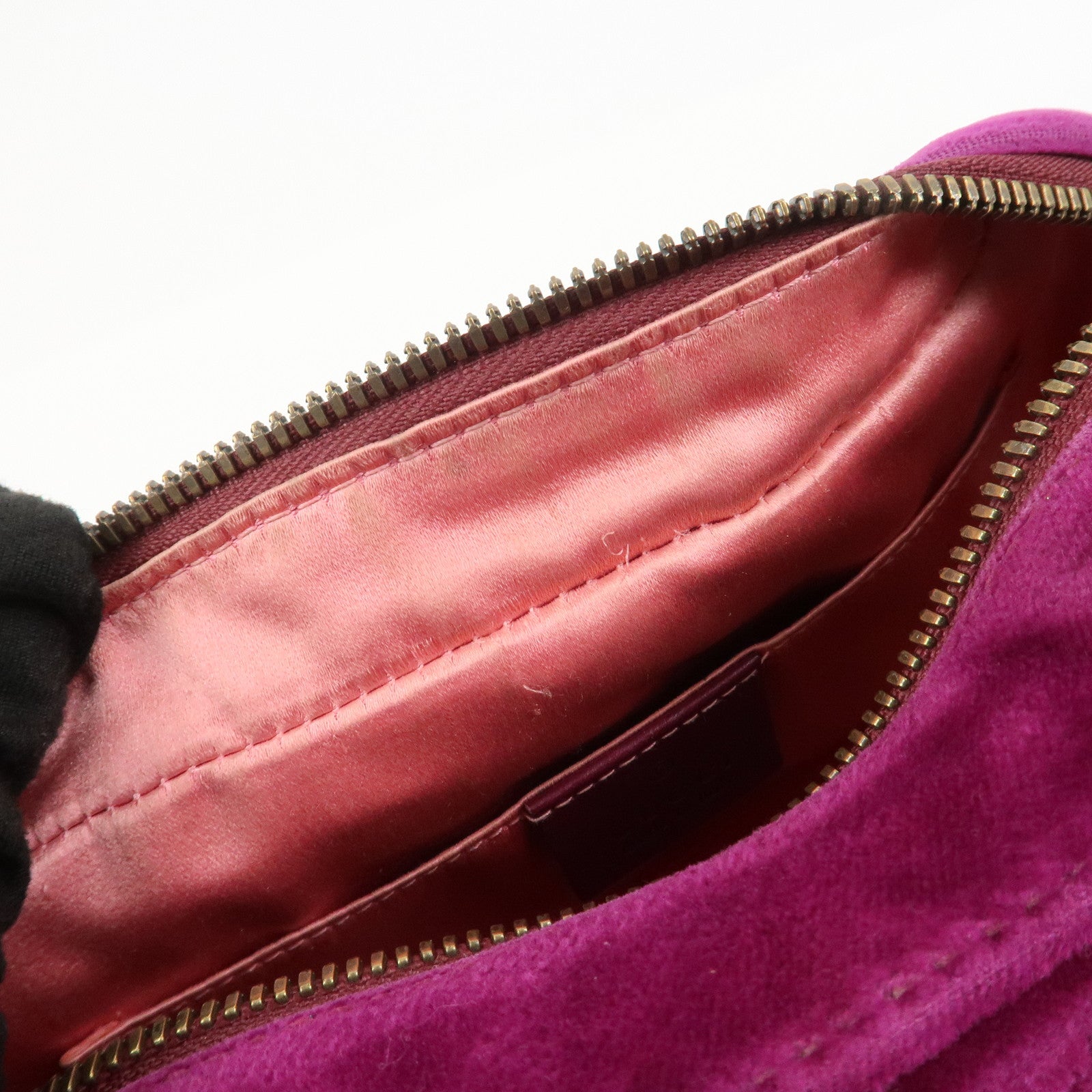 GUCCI GG Marmont Velvet Leather Shoulder Bag Crossbody Bag 447632