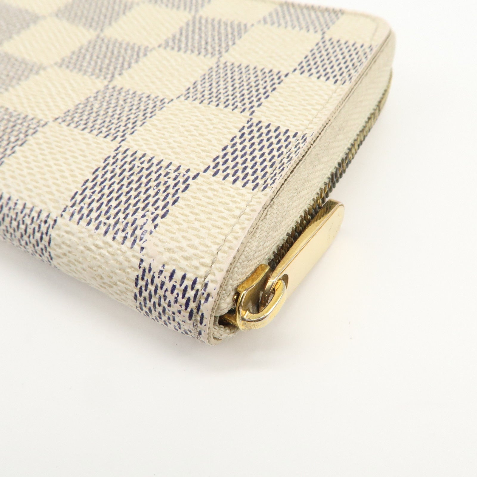 Louis Vuitton Damier Azur Zippy Coin Purse Coin Case Ivory N63069