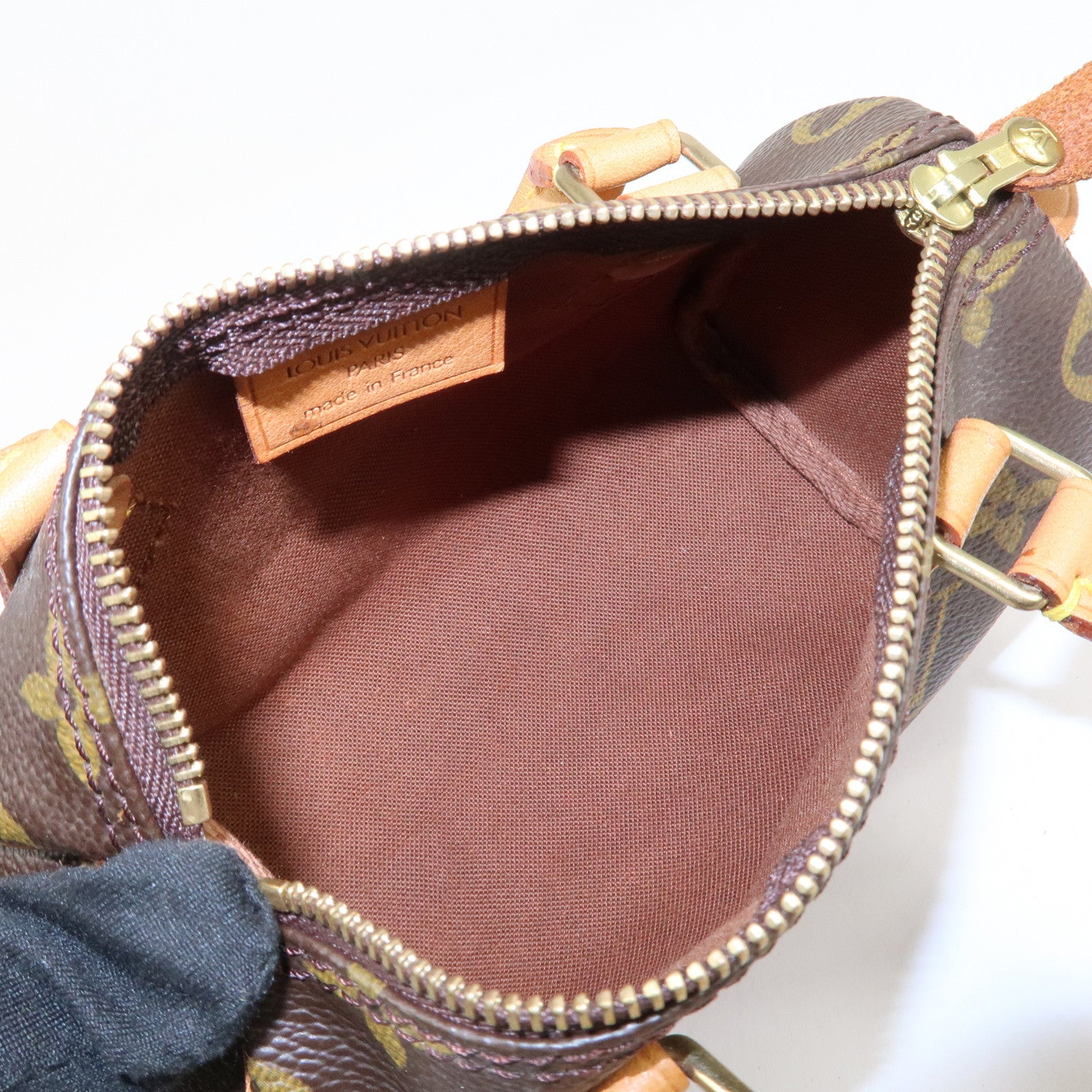 Louis Vuitton Monogram Mini Speedy Hand Bag Brown M41534 Used