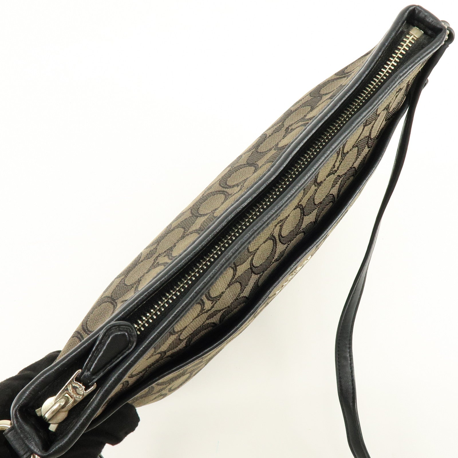 COACH Signature Set of 2 Shoulder Bag Crossbody Bag Black Brown