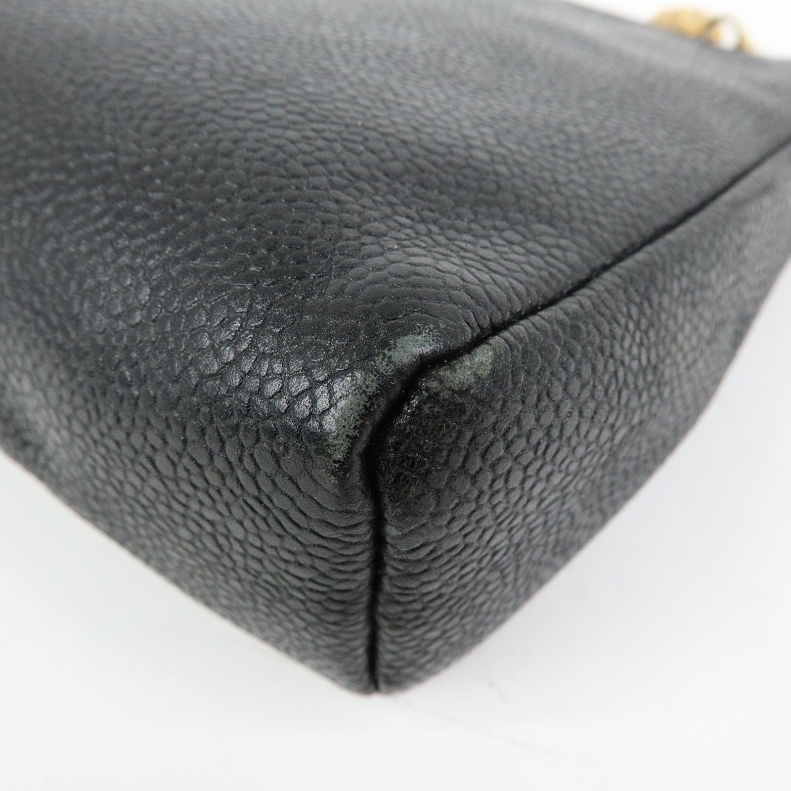 CHANEL COCO Mark Caviar Skin Cosmetic Pouch Makeup Bag Black