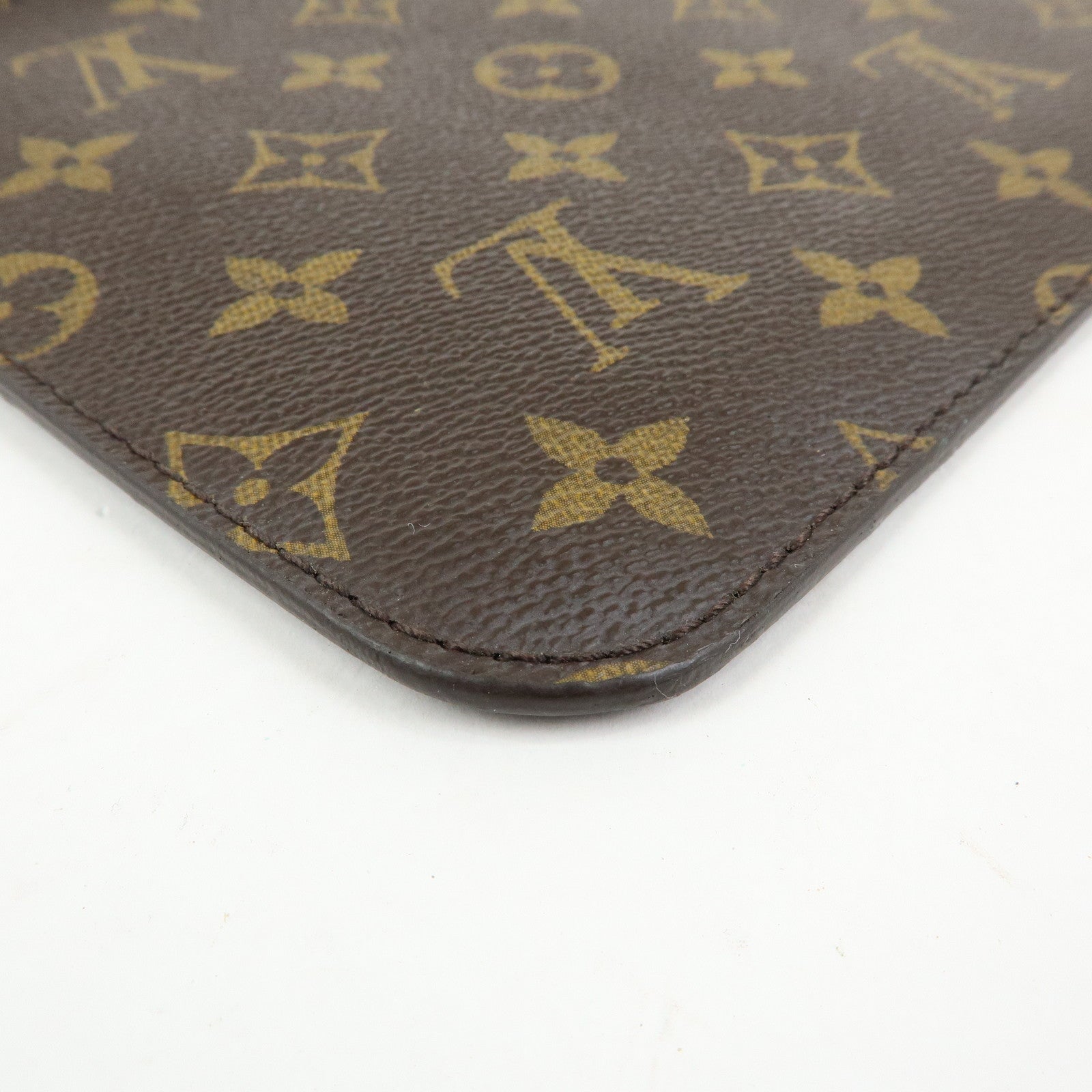 Louis Vuitton Monogram Pouch for Neverfull MM Tote Bag Brown