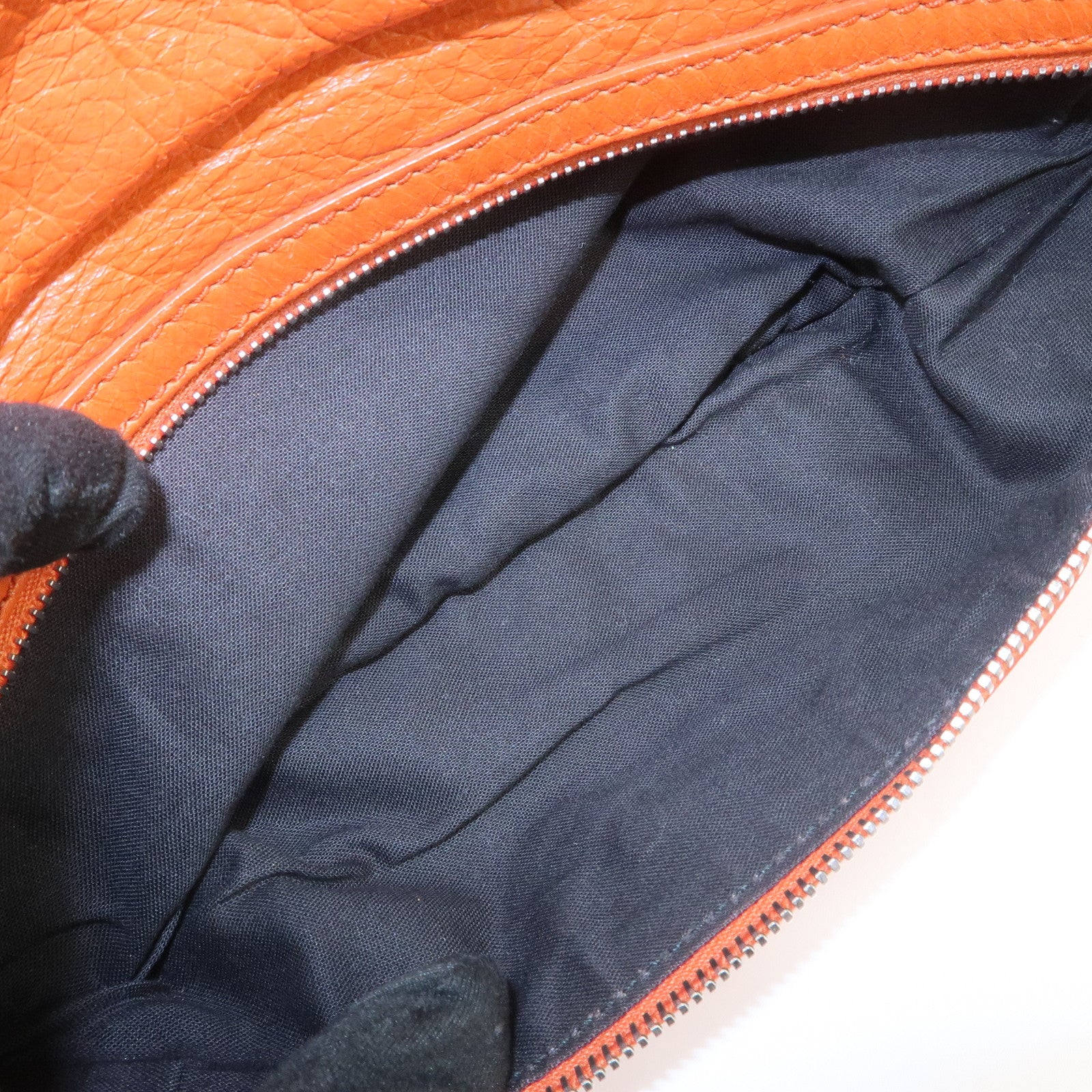 BALENCIAGA Neo Lift Leather Body Bag Crossbody Bag Orange 341628