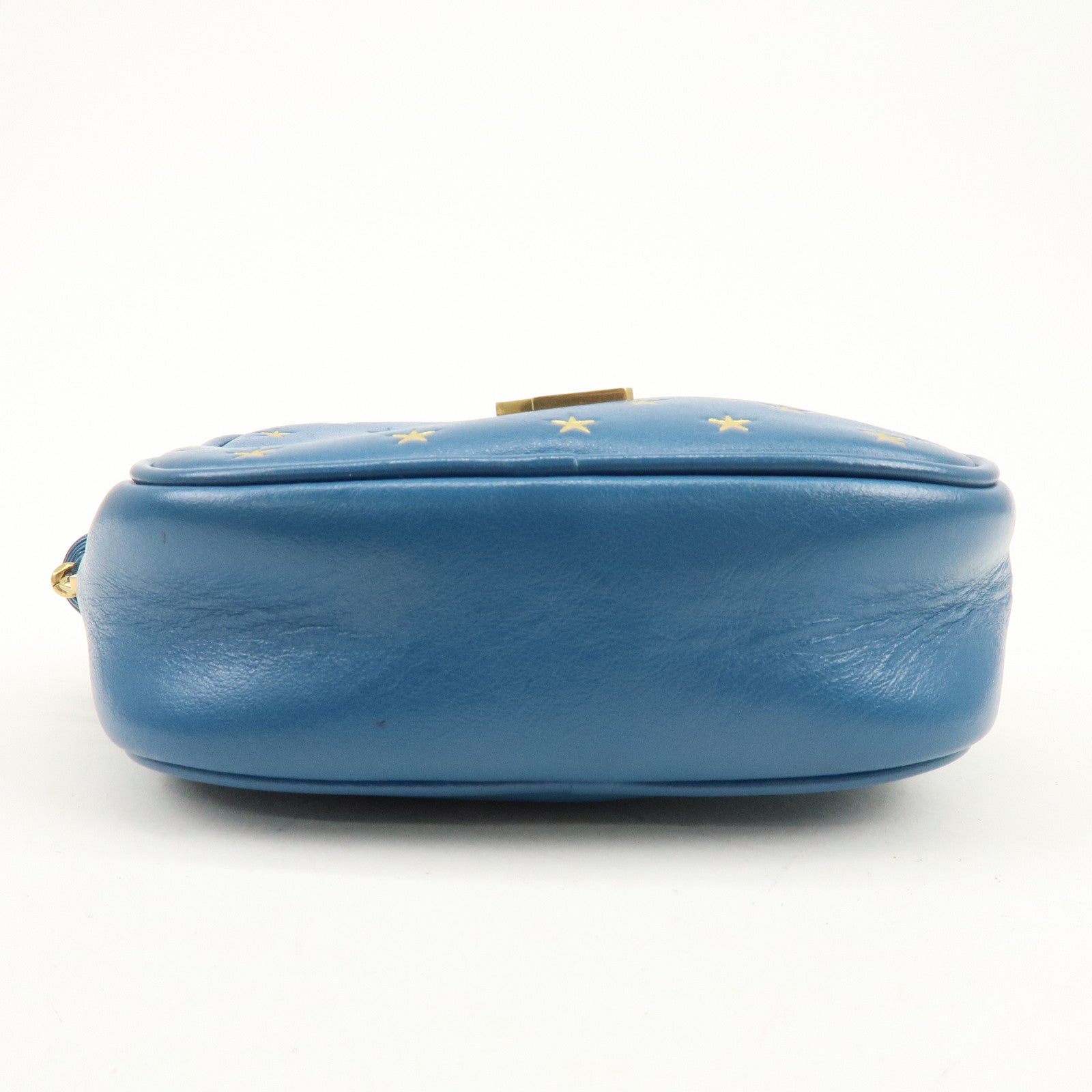 SAINT LAURENT PARIS Leather Shoulder Bag Crossbody Bag Blue