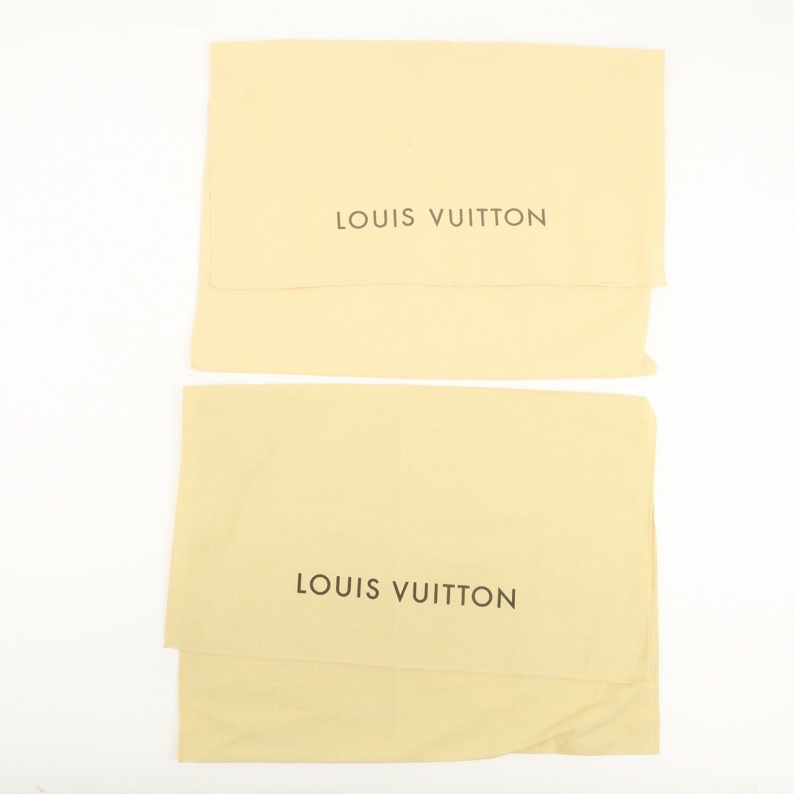 Louis Vuitton Set Of 12 Dust Bag Storage Bag Flap Style Beige