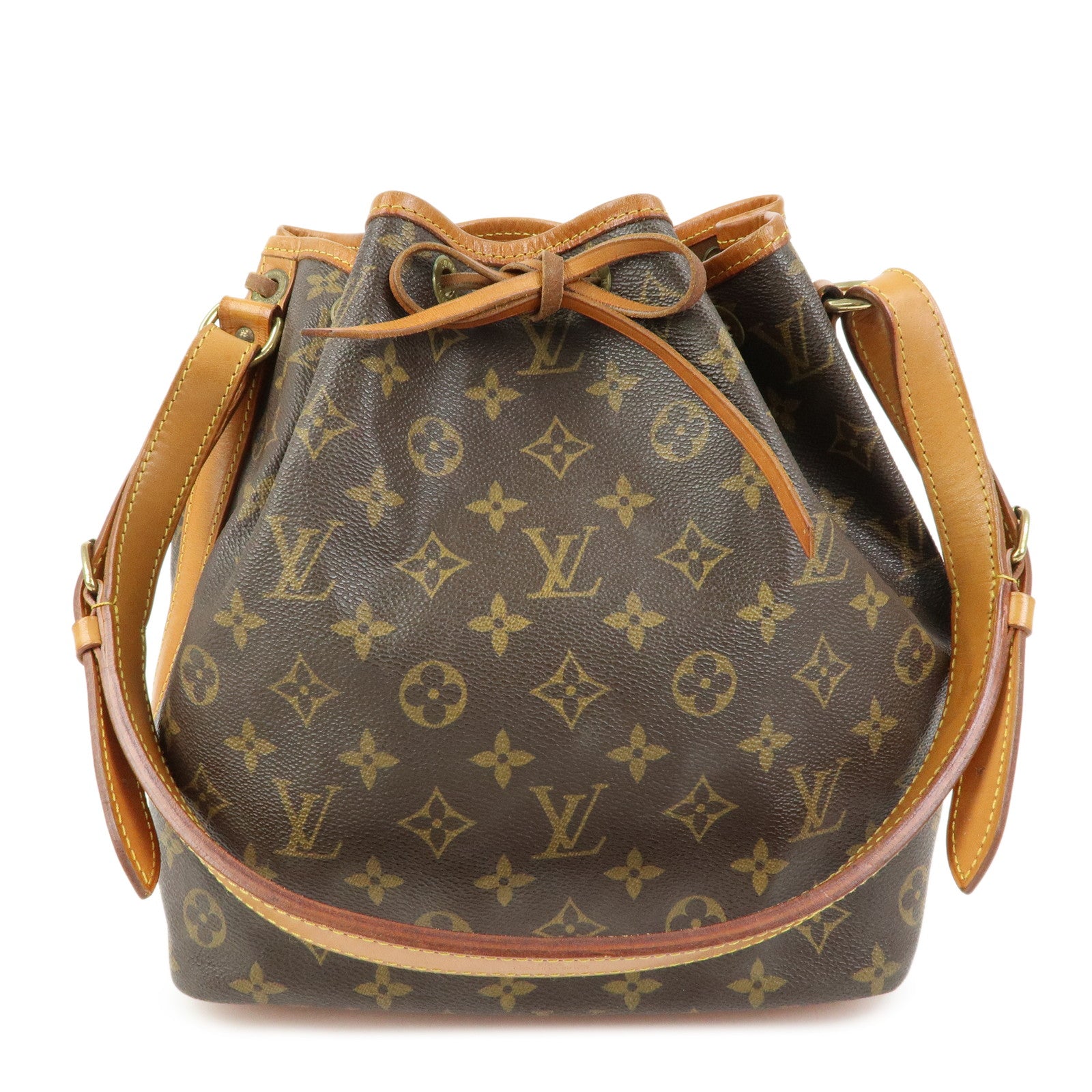 Louis Vuitton Monogram Petit Noe Shoulder Bag Brown M42226