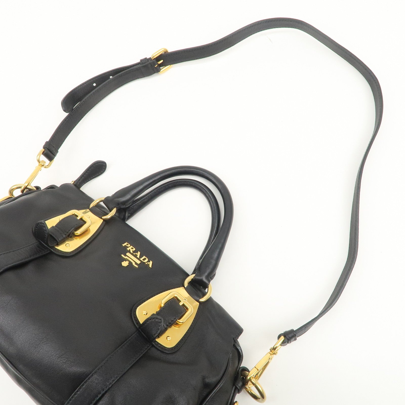 PRADA Logo 2Way Bag Hand Bag Shoulder Bag