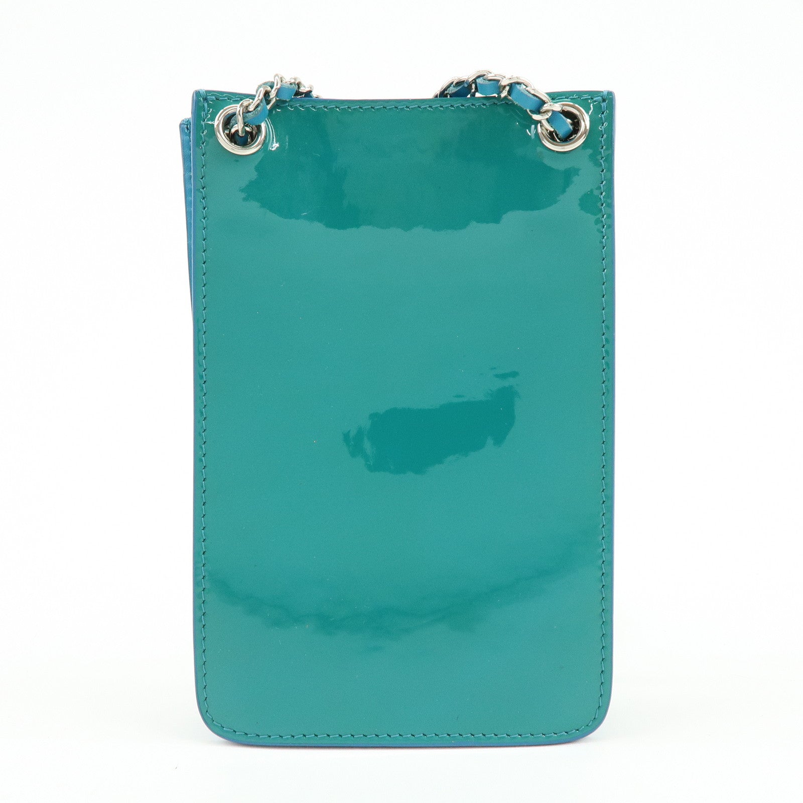 ティア　 CHANEL COCO Mark Patent Leather Shoulder Bag Crossbody Bag Blue