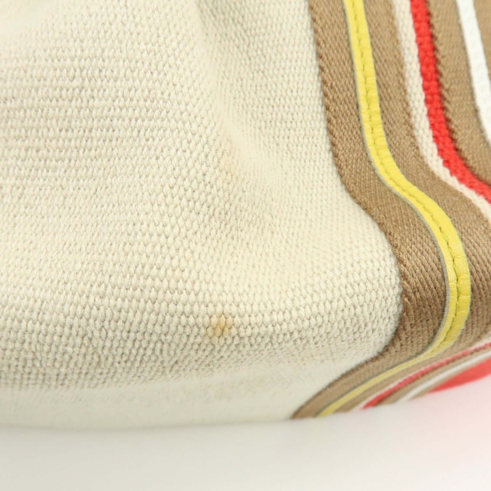 BOTTEGA VENETA Canvas Leather Shoulder Bag Hand Bag Multicolor