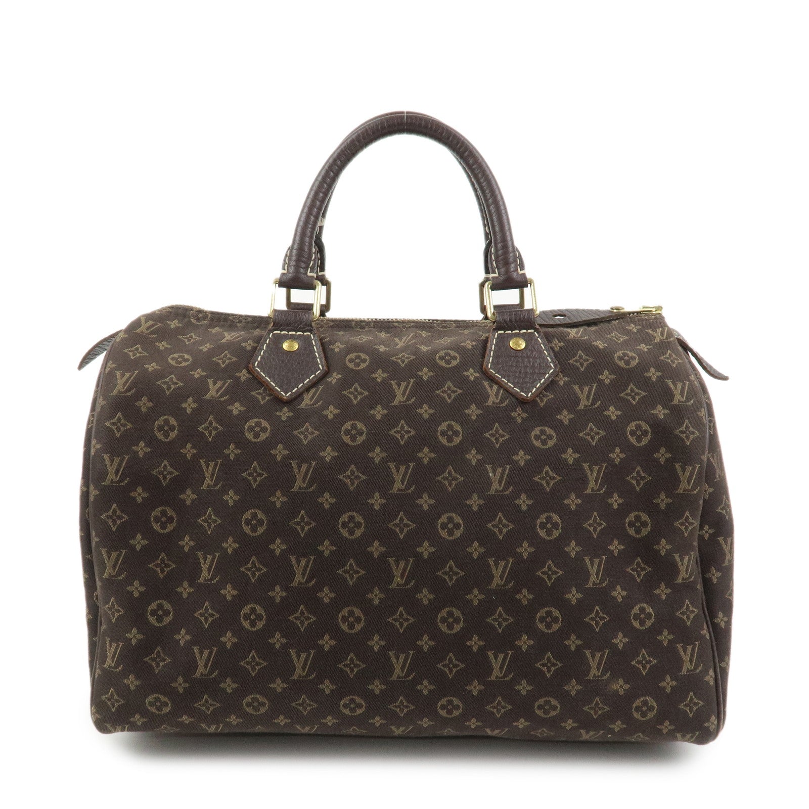 Louis Vuitton Monogram Mini Lin Speedy 30 Boston Bag Ebene M95224