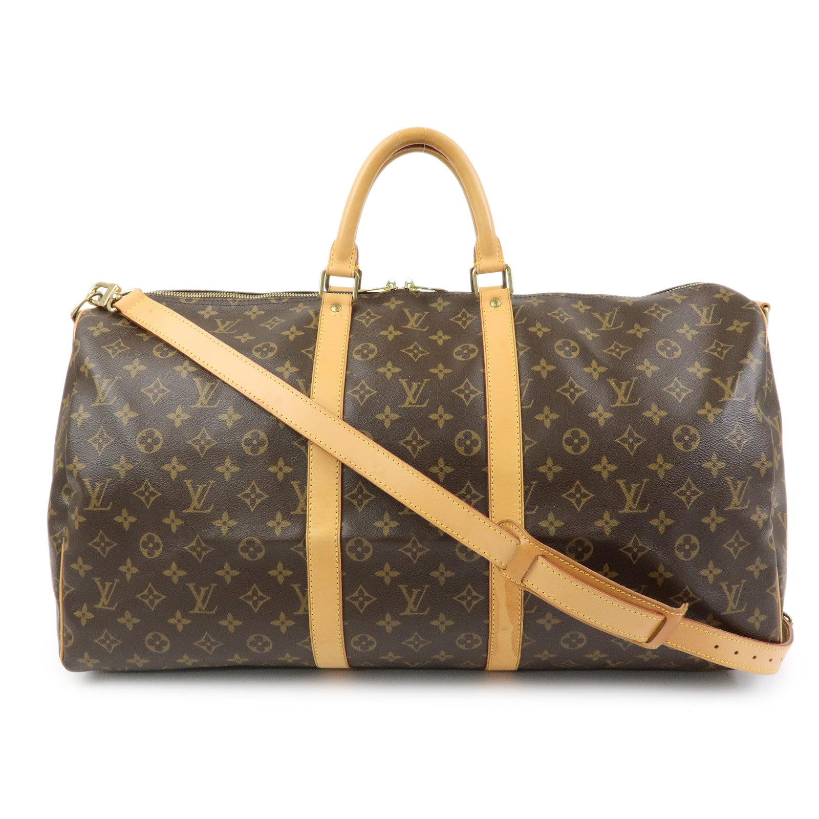 Louis Vuitton Monogram Keep All Bandouliere 55 Boston Bag M41414