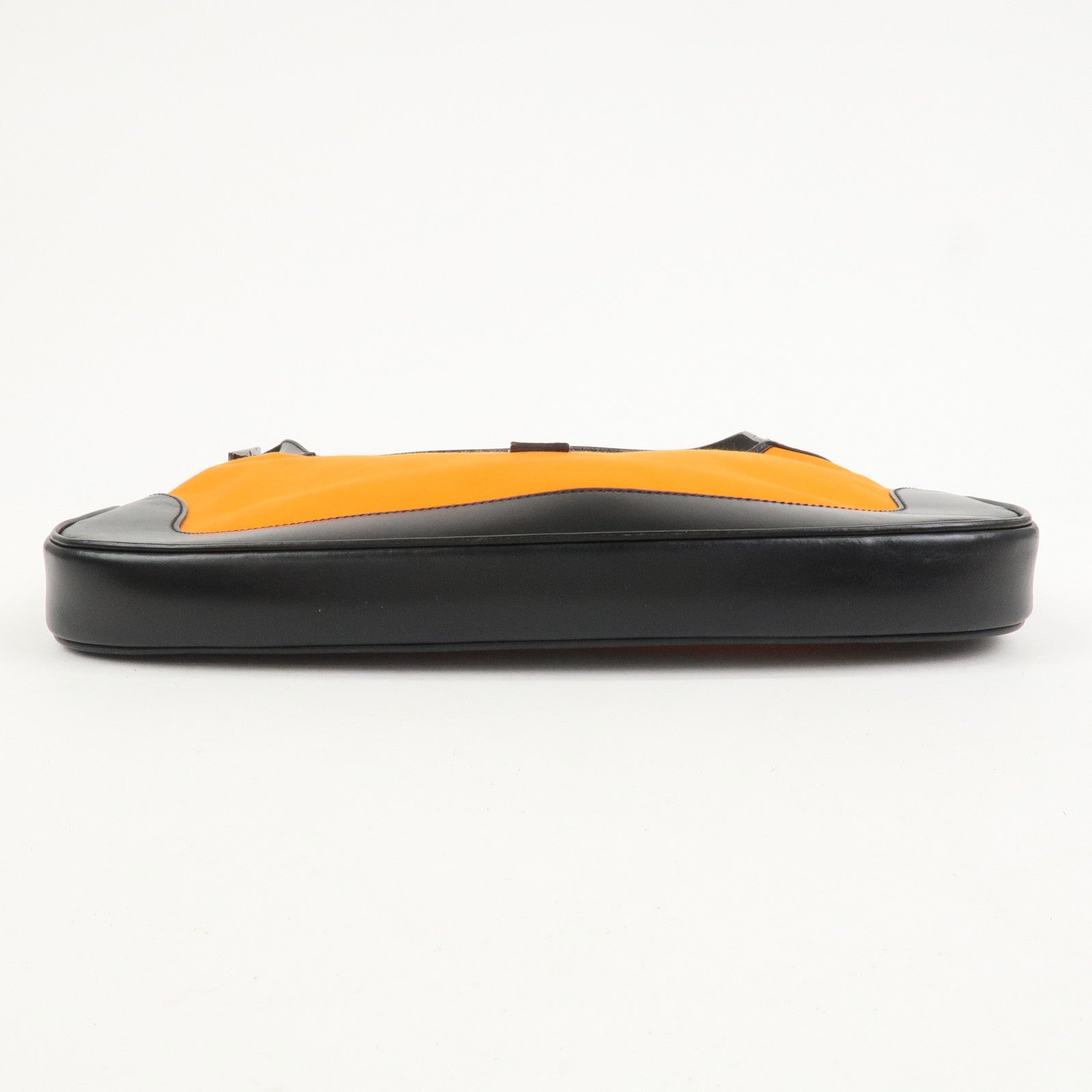 GUCCI Jackie Canvas Leather Shoulder Bag Hand Bag Black 001・3306