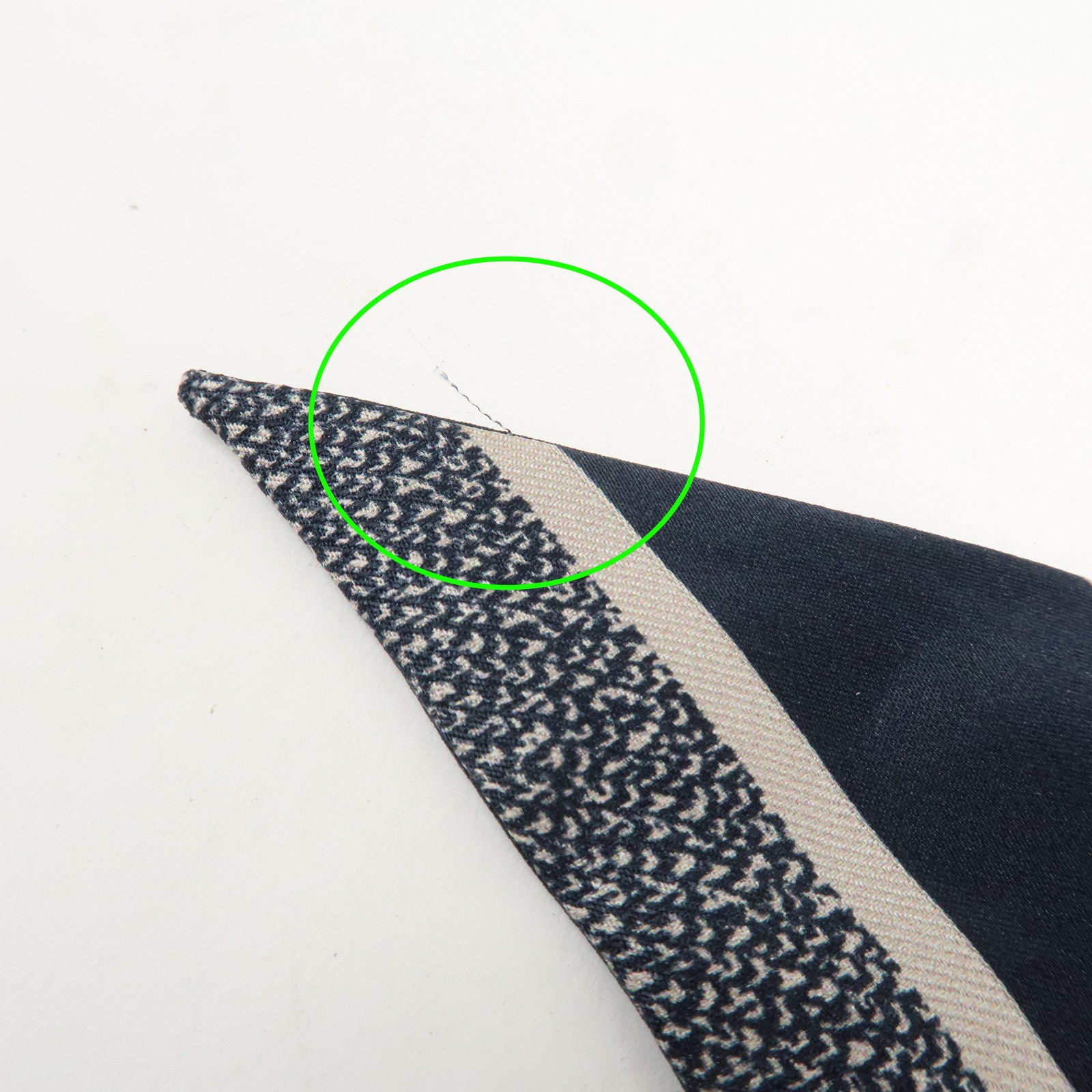 Christian Dior Oblique Mitzah Silk 100% Scarf Navy