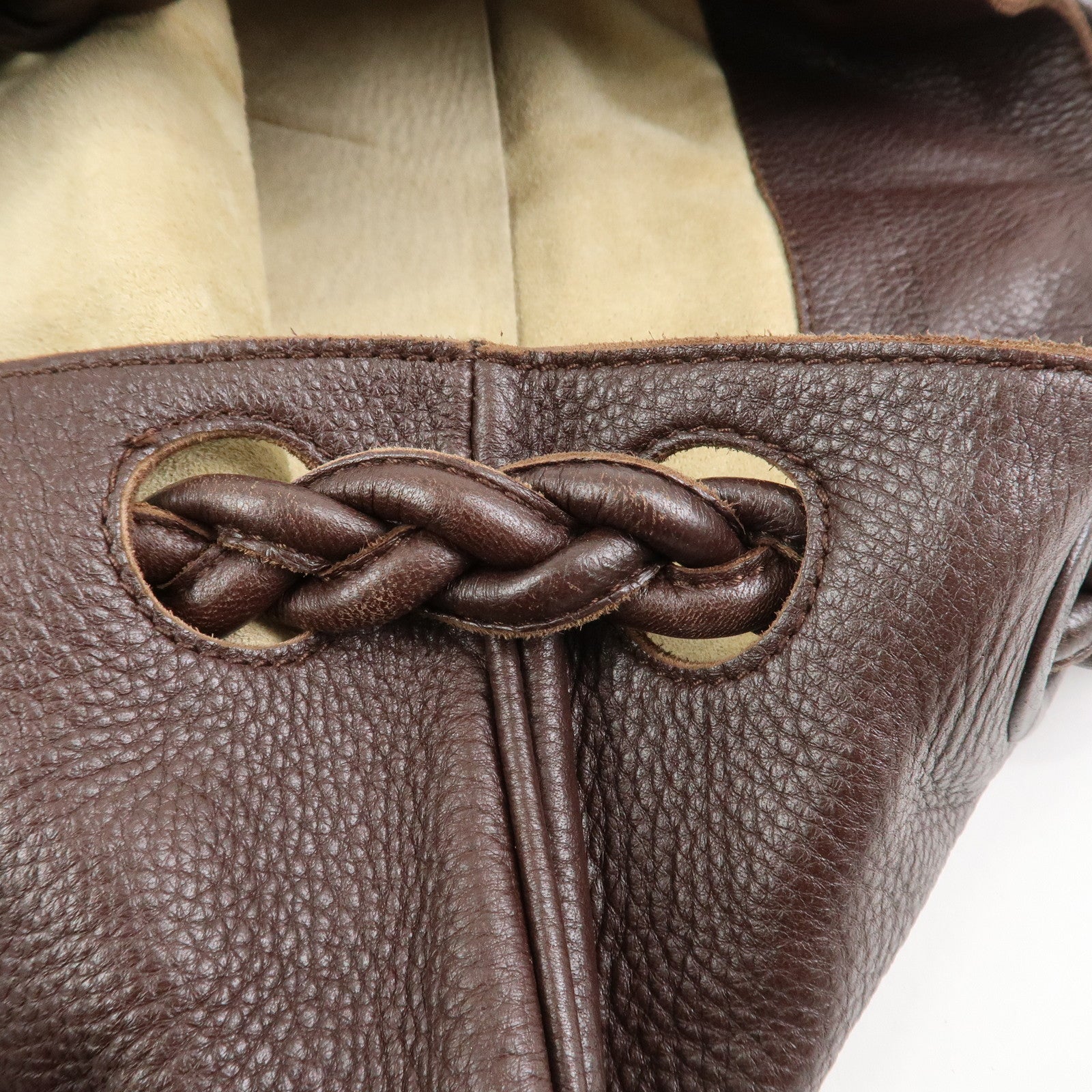 BOTTEGA VENETA Cervo Leather 2WAY Bag Shoulder Bag Hand Bag Brown