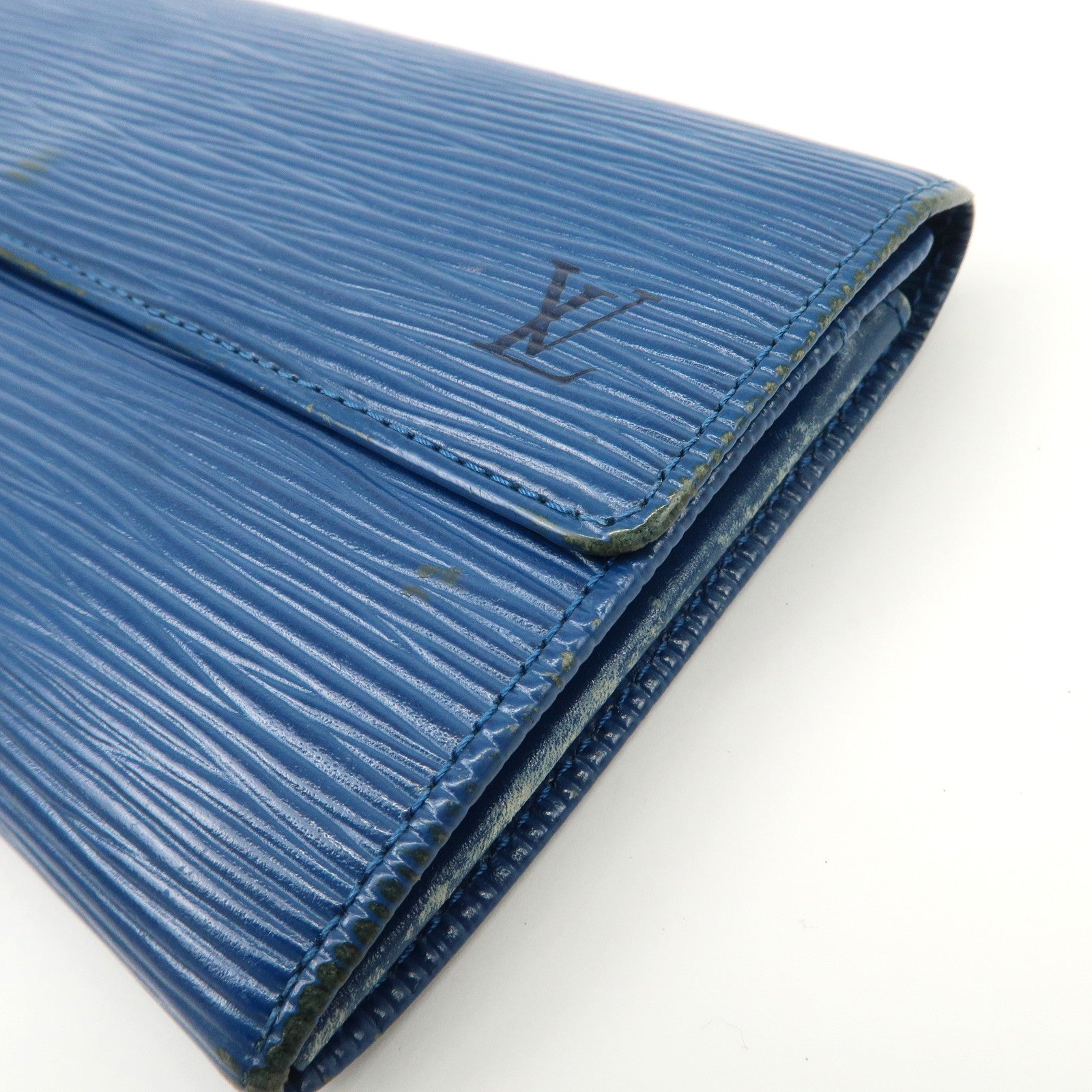 Louis Vuitton Epi Set of 3 Long Wallet Blue Green M63574 M63575 Used