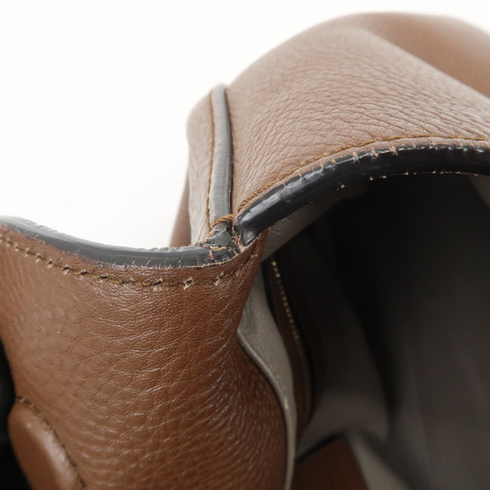 GUCCI Swing Leather Tote Bag Hand Bag Shoulder Bag Brown 354476