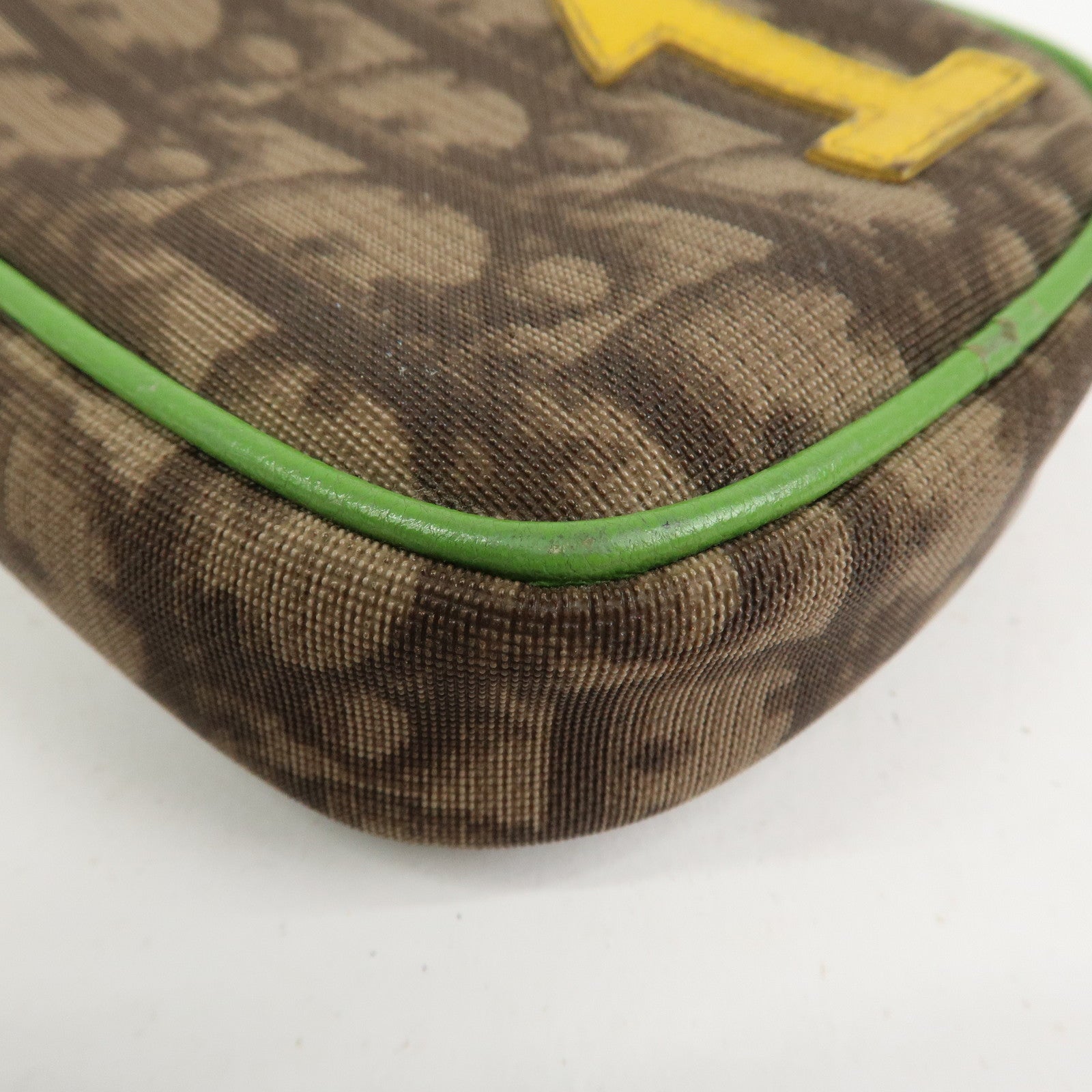 Christian Dior Rasta Trotter PVC Leather Pouch Cosmetic Pouch Brown