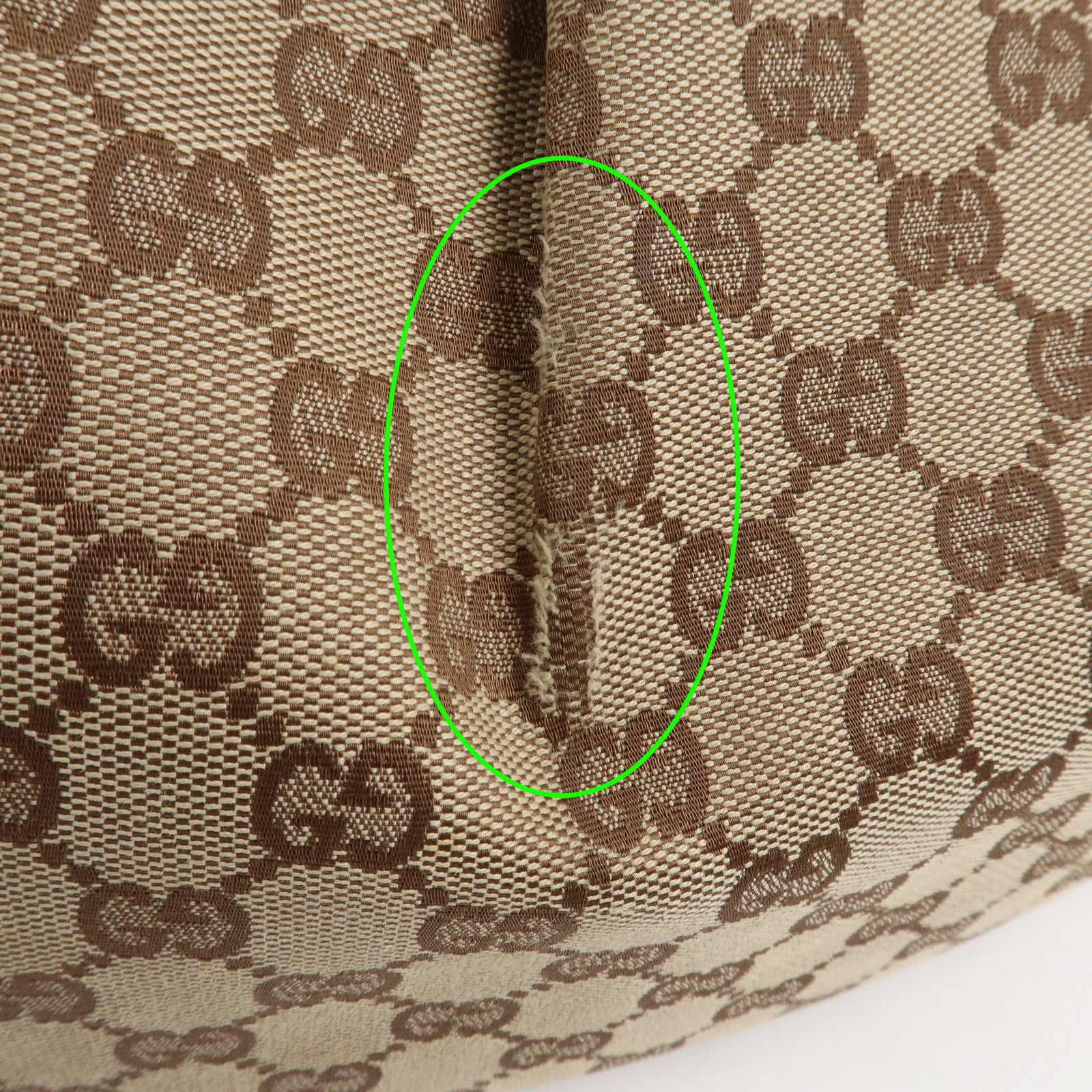 GUCCI Bamboo GG Canvas Leather Shoulder Bag Hand Bag Beige 124293