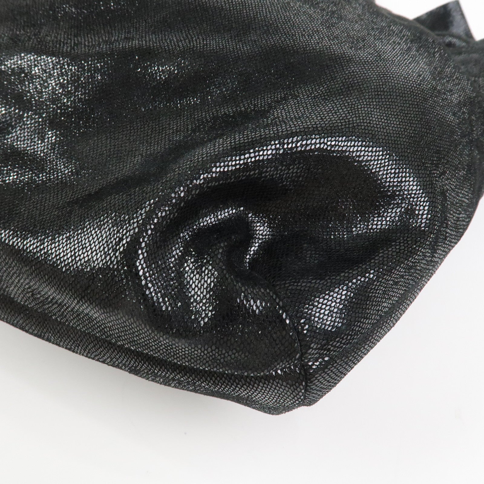 VALENTINO RED Valentino Leather Ribbon Tote Bag Shoulder Bag Black