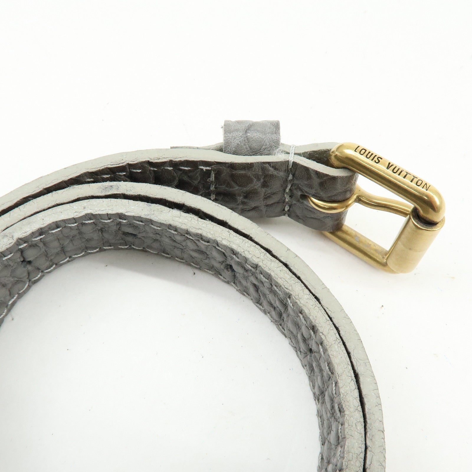 Louis Vuitton Slightly Denim Leather Shoulder Bag Gris M95384