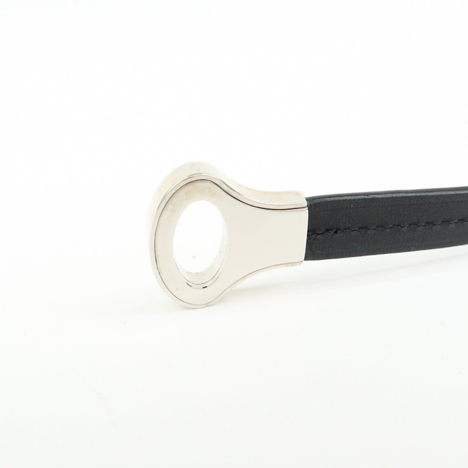 Louis Vuitton Bracelet Archive Leather Metal Bracelet Black M6290