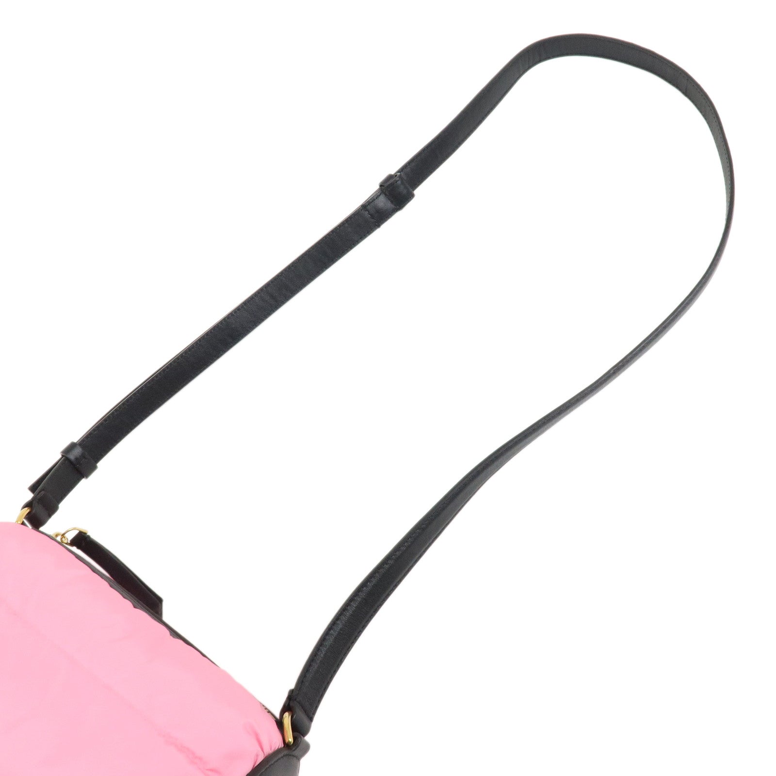 MONCLER Nylon Leather KEONI Shoulder Bag Crossbody Bag Pink Black