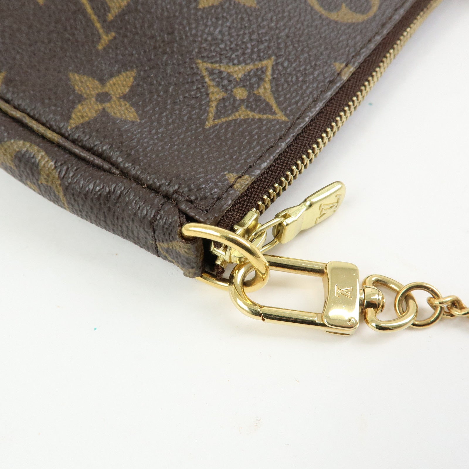 Louis Vuitton Monogram Mini Pochette Accessoires Hand Bag M58009