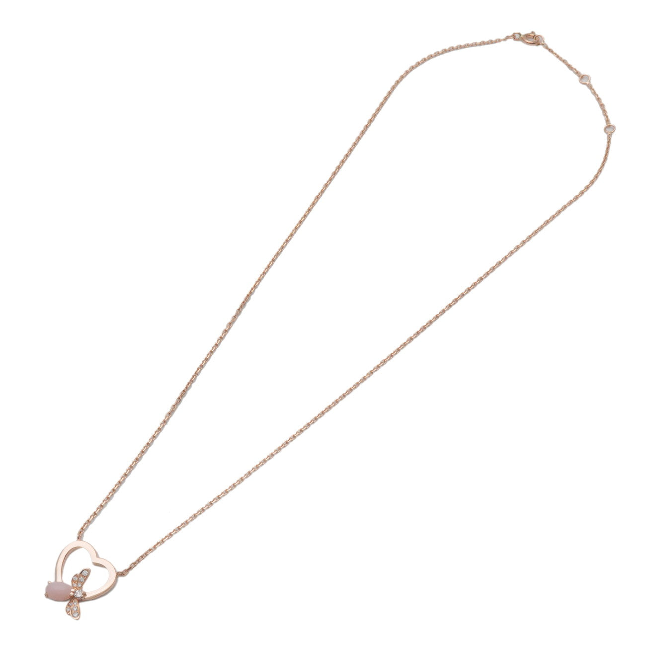 CHAUMET Attrape Moi Diamond Pink Opal Necklace K18 750PG Rose Gold