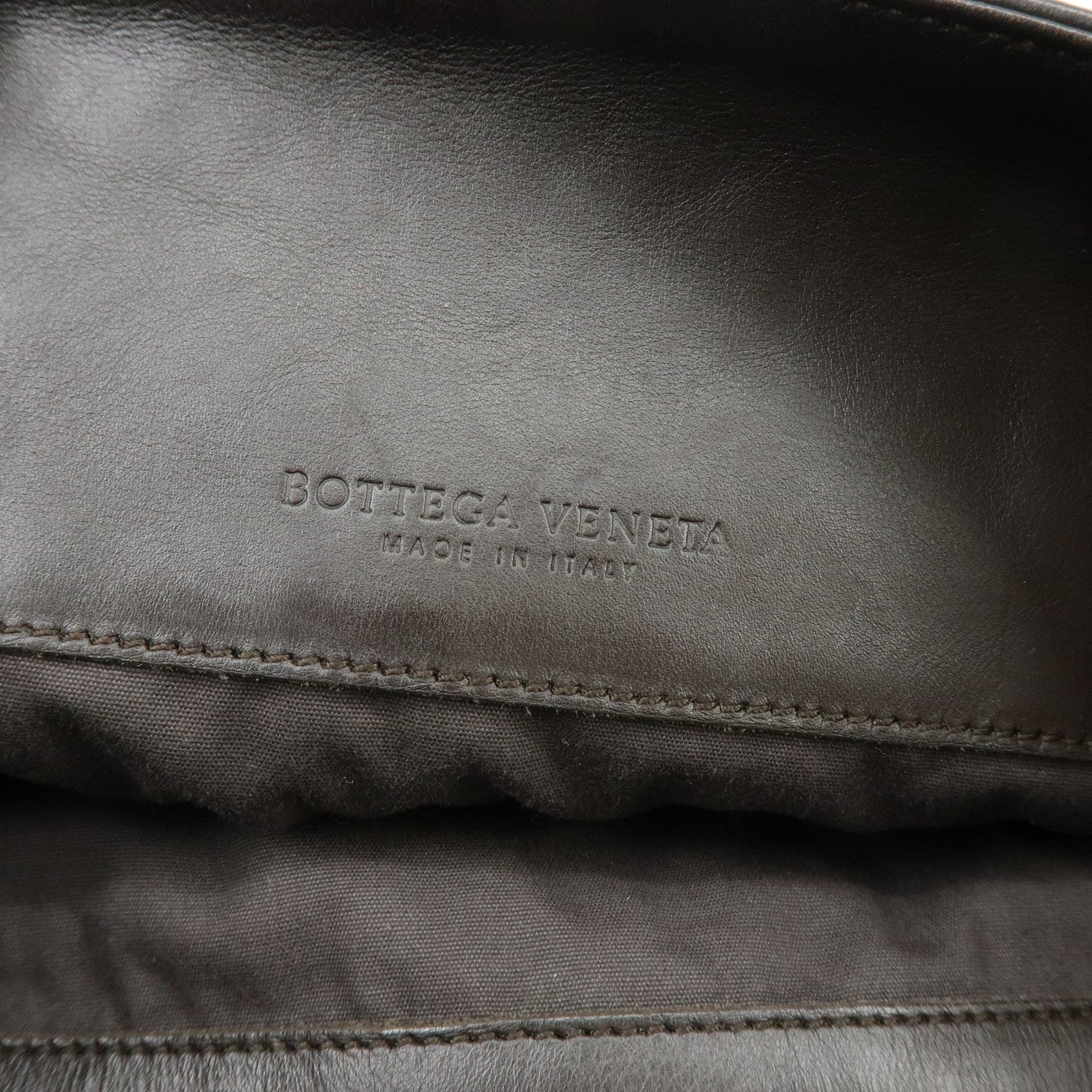 BOTTEGA VENETA Intrecciato Leather Shoulder Bag Brown 161623