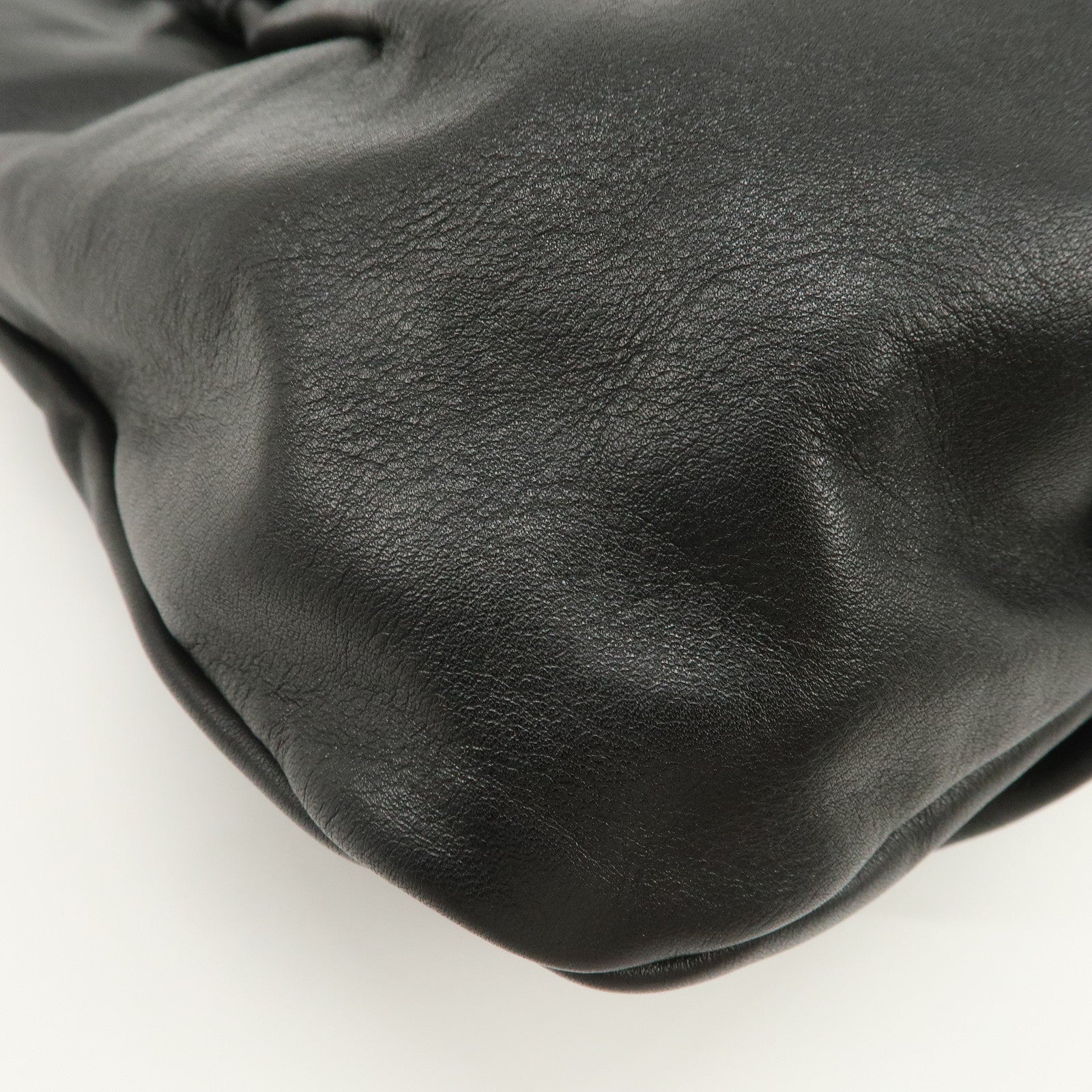 PRADA Soft Calf Leather 2Way Shoulder Bag Hand Bag Black BN1200