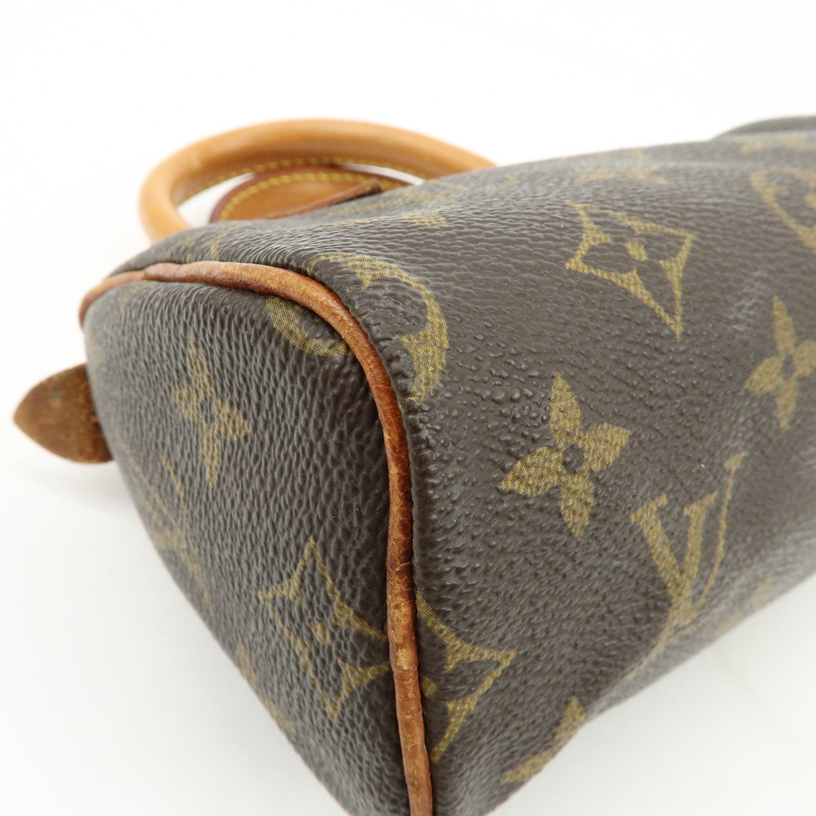 Louis Vuitton Monogram Mini Speedy Hand Bag & Strap Brown M41534