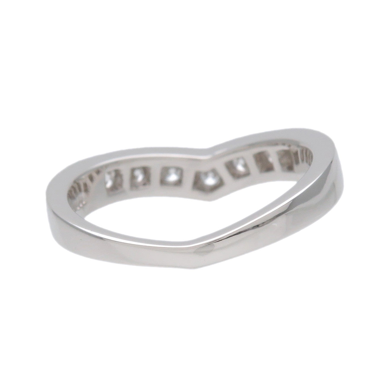 Tiffany & Co V Band Diamond Ring PT950 Platinum US5 EU49 HK10