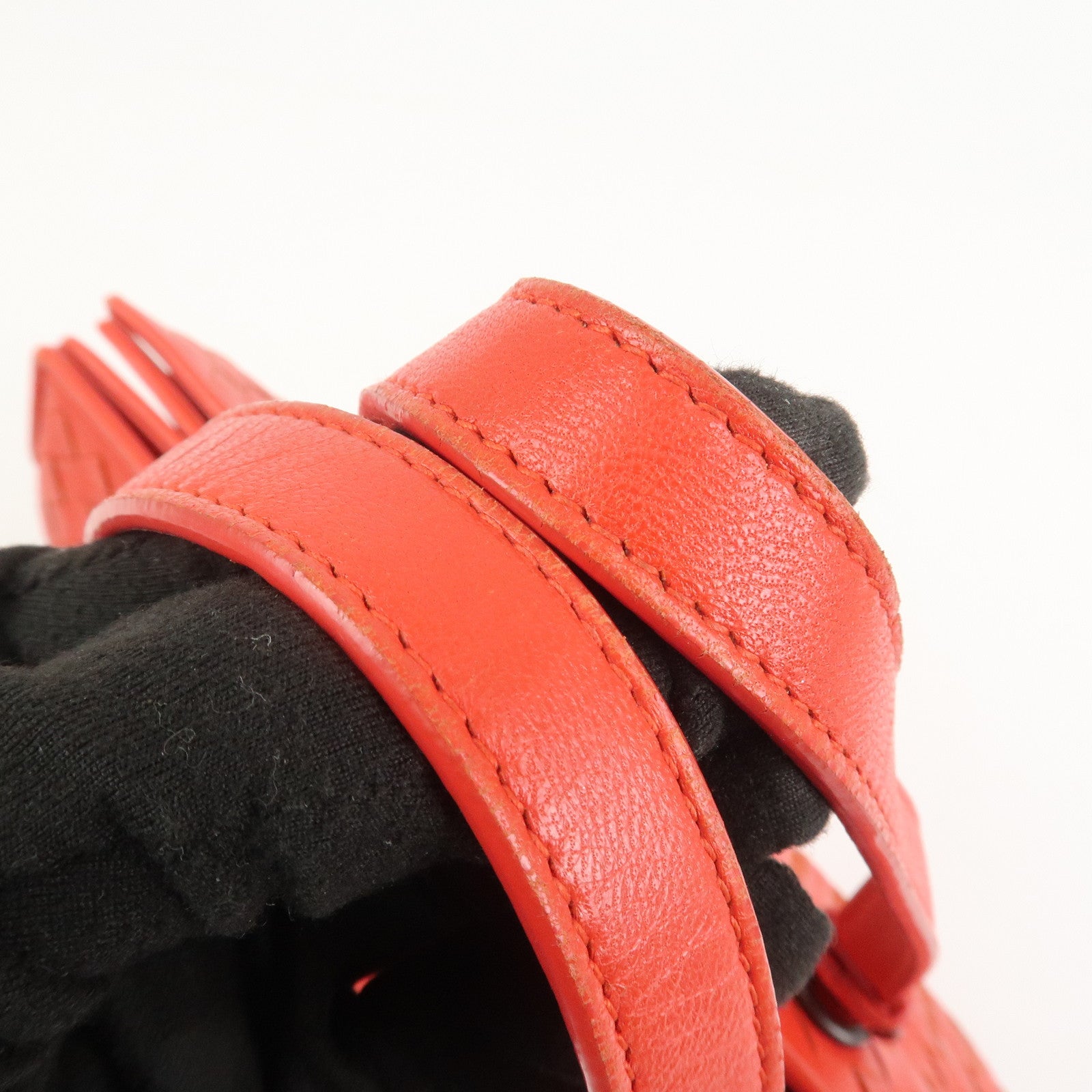 BOTTEGA VENETA Intrecciato Nappa Leather Hand Bag Red