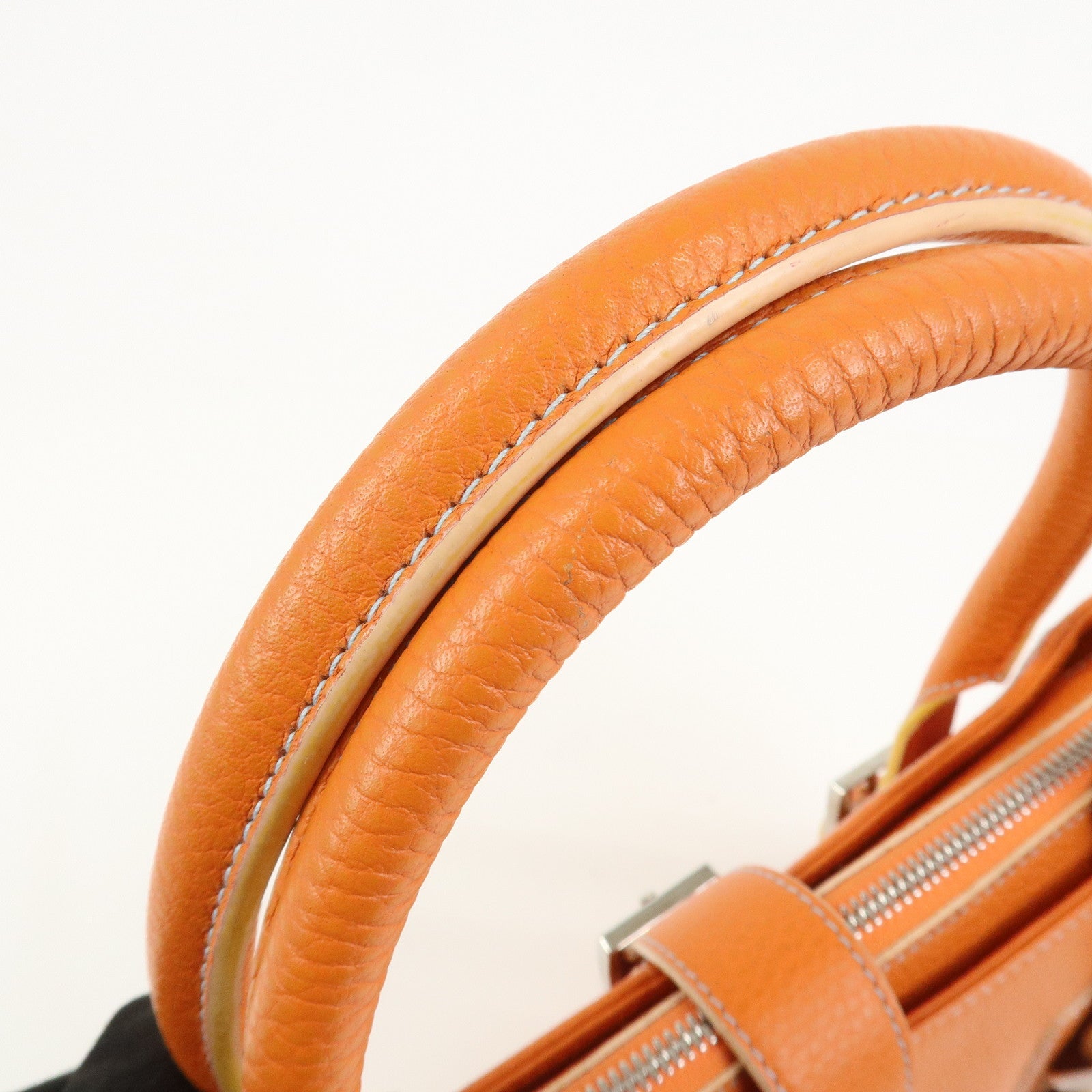 LOEWE Senda Leather Hand Bag Orange