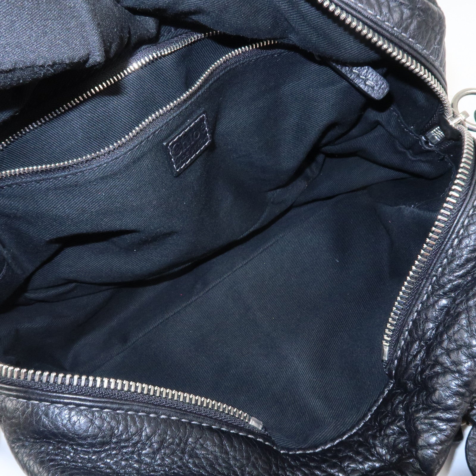 Chloe Paddington Leather Hand Bag Shoulder Bag Boston Bag Black