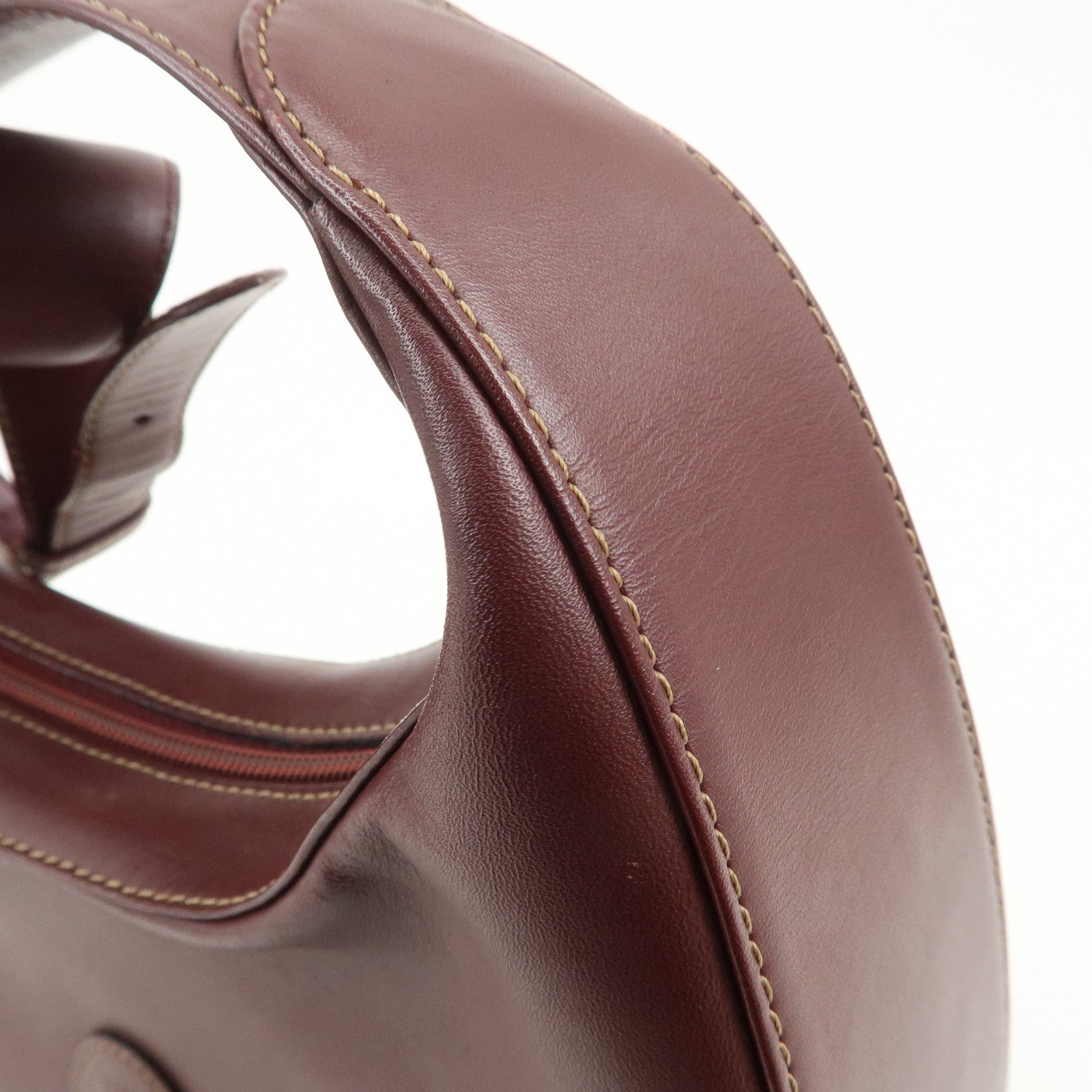 Cartier Must de Cartier Leather Shoulder Bag Bordeaux