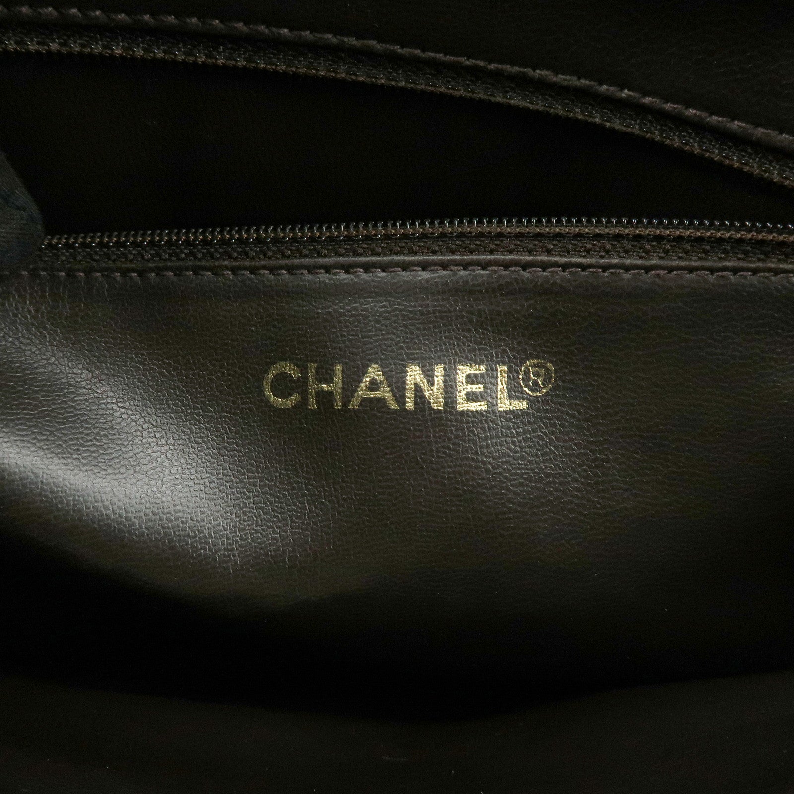 CHANEL Triple COCO Mark Caviarskin Chain Shoulder Bag Brown