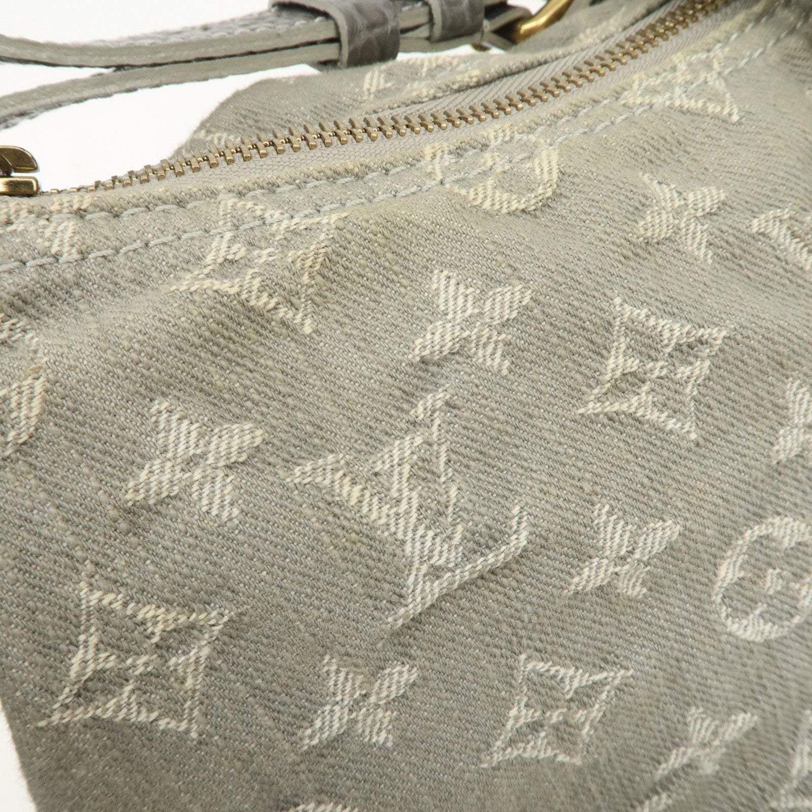 Louis Vuitton Monogram Denim Slightly Shoulder Bag Green M95834