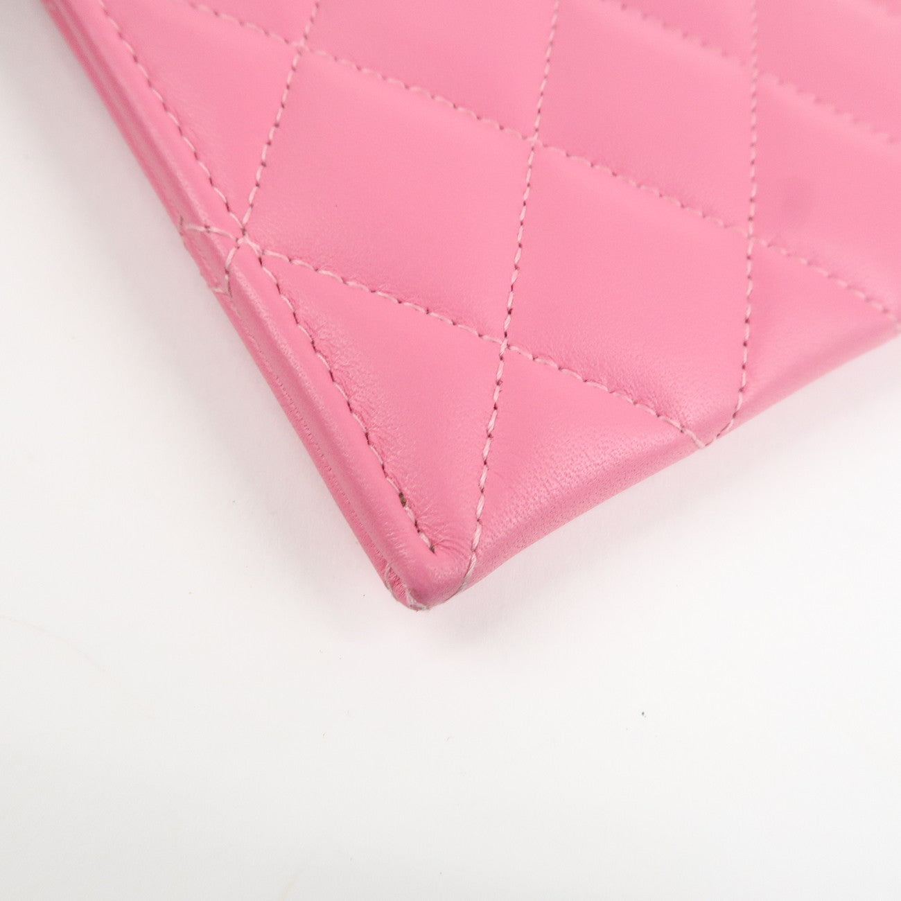 CHANEL Lamb Skin Matelasse Boy Chanel COCO Mark Fragment Case Used